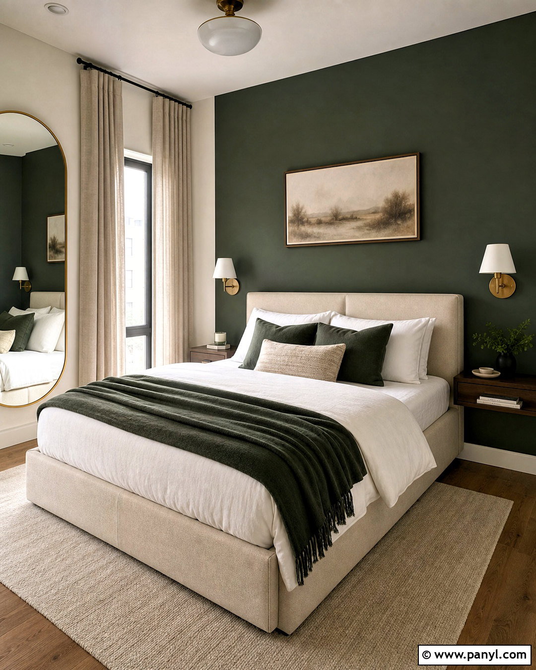 Small Forest Green Bedroom - 20 forest green bedrooms