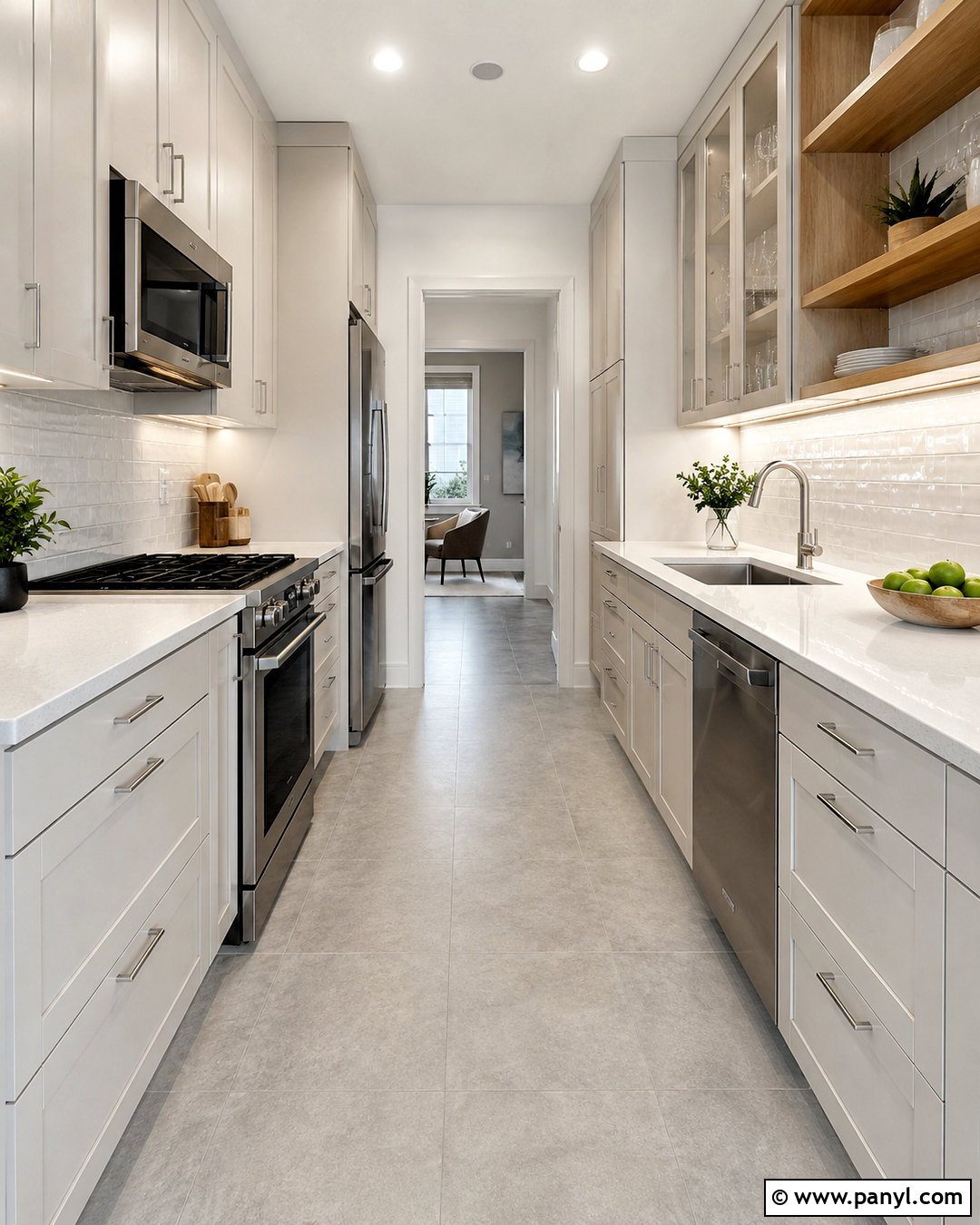 Small Galley Kitchen With Light Grey Floors - 20 light grey floors kitchen ideas