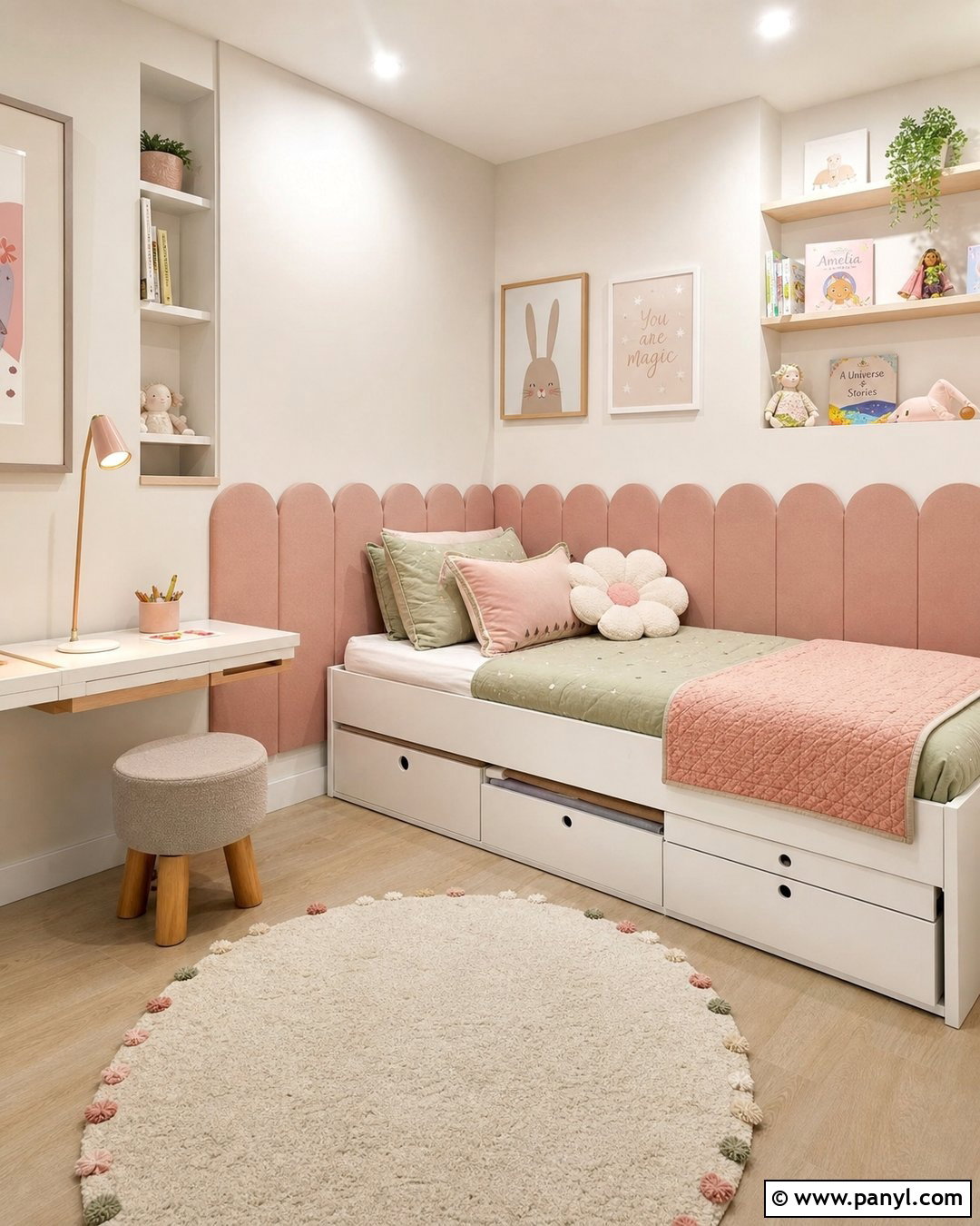 25 Scalloped Painted Wall Girls Room Ideas for Dreamy Spaces
