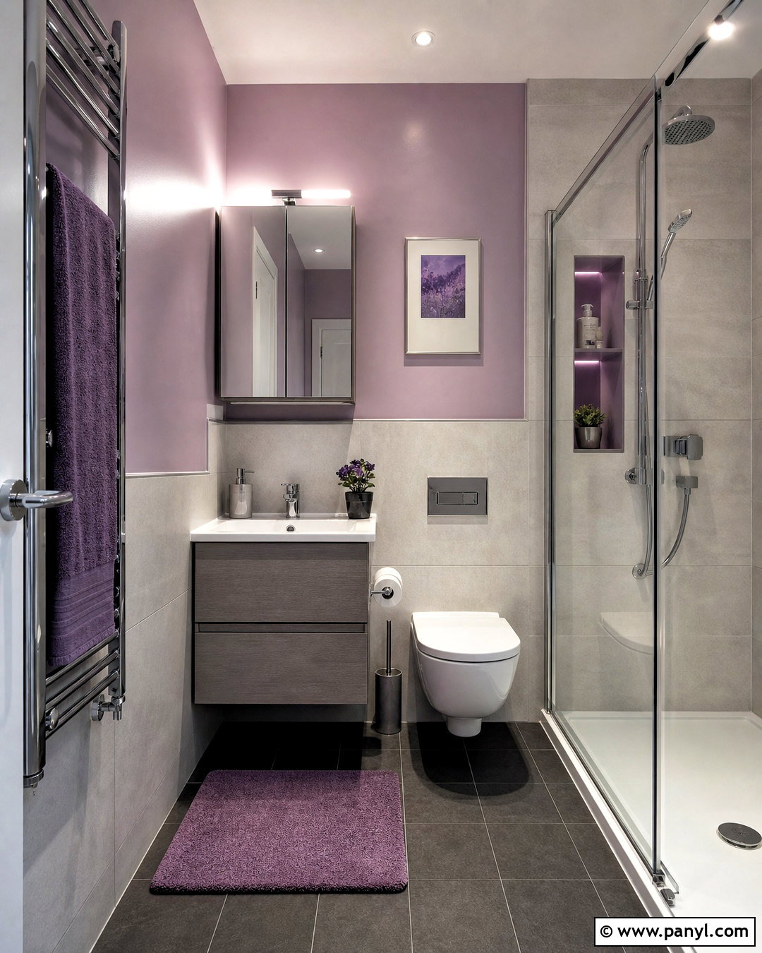 20 Gray and Purple Bathroom Ideas for a Chic, Relaxing Retreat