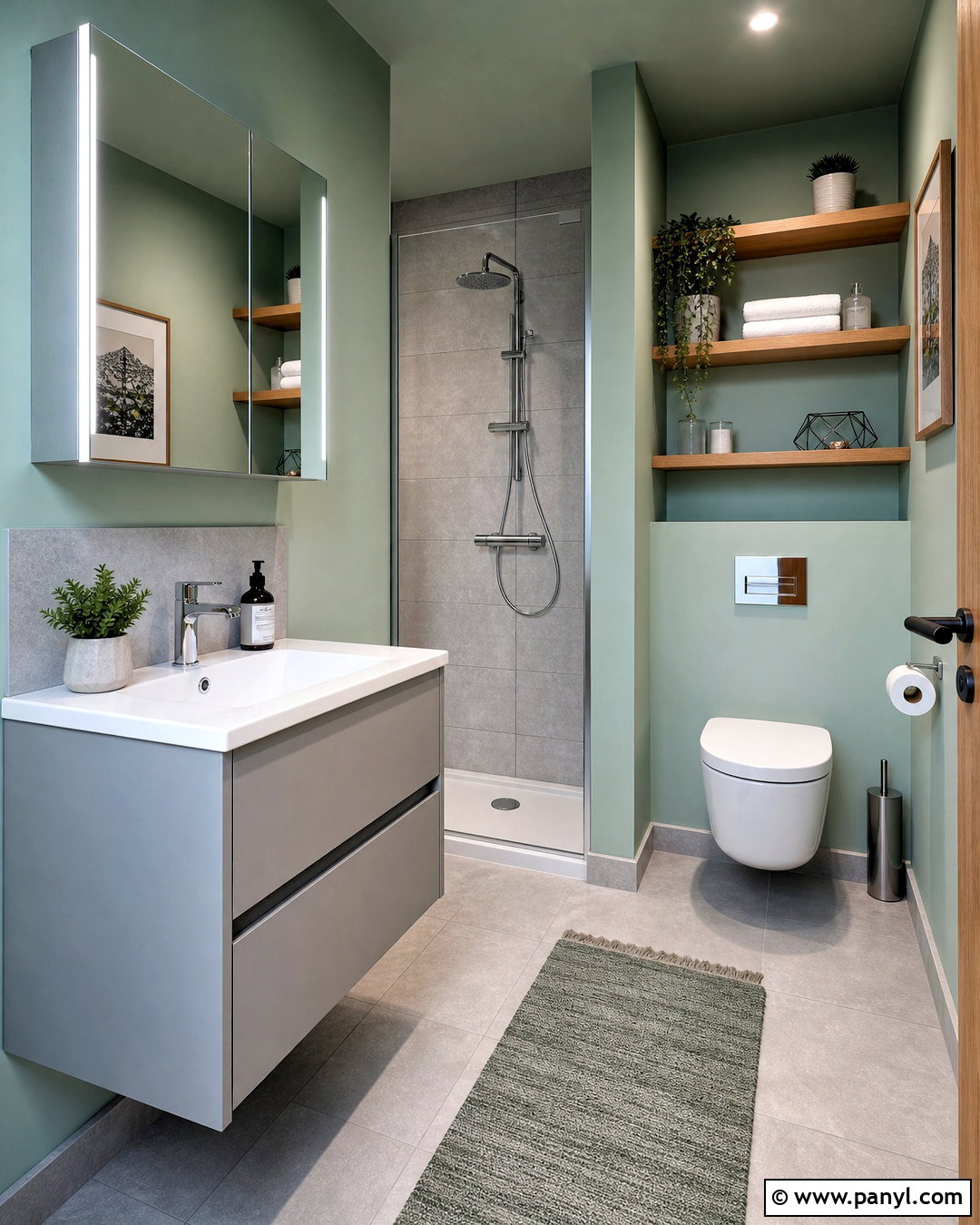 Small Green And Grey Bathroom - 20 grey and green bathroom ideas
