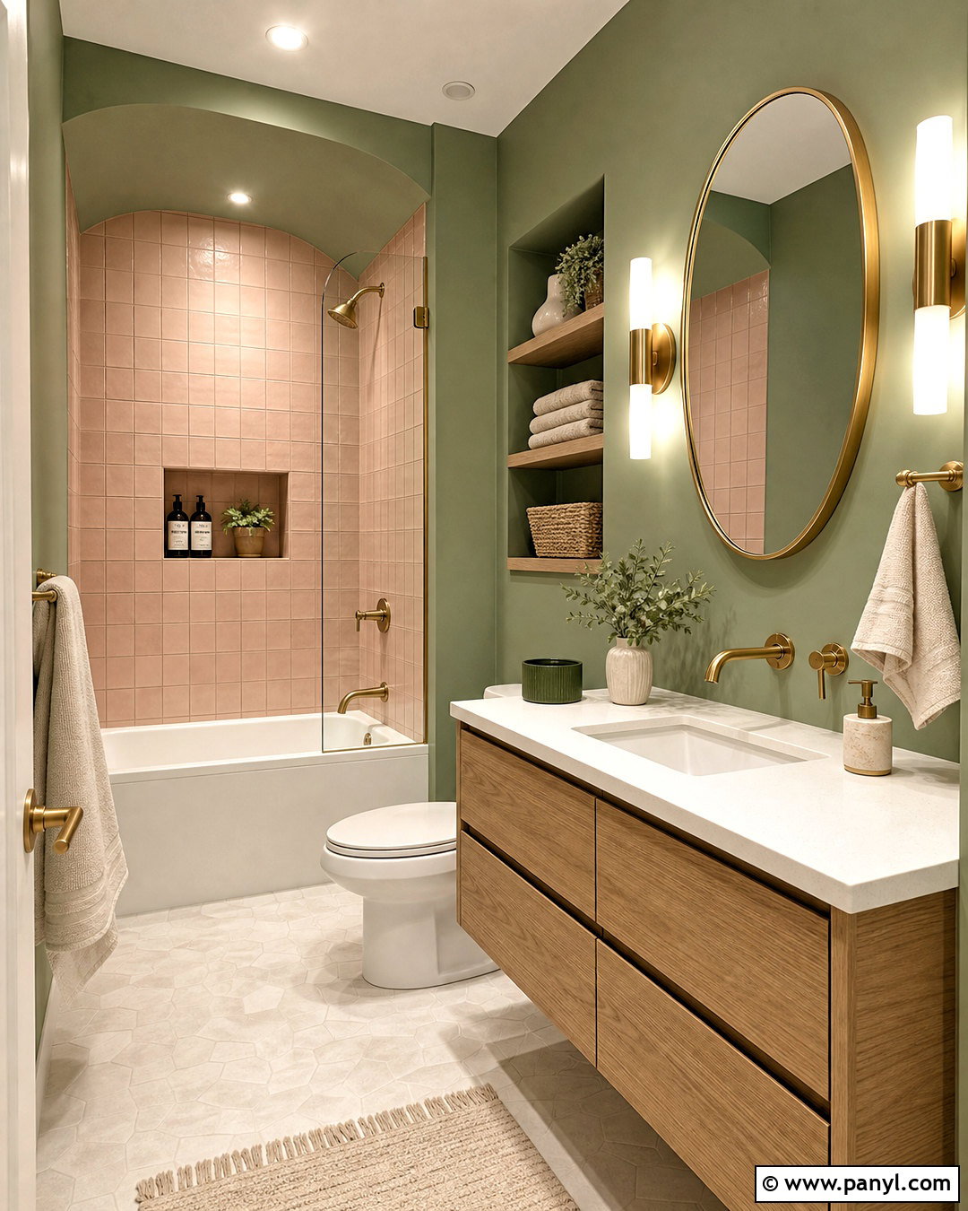 Small Green And Pink Bathroom - 20 small green bathroom ideas