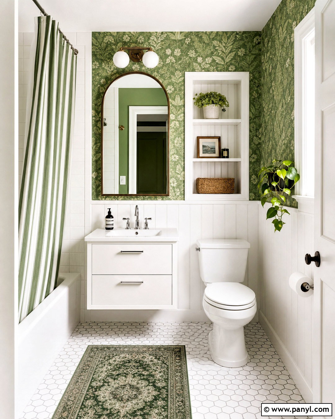 Small Green And White Bathroom - 20 small green bathroom ideas