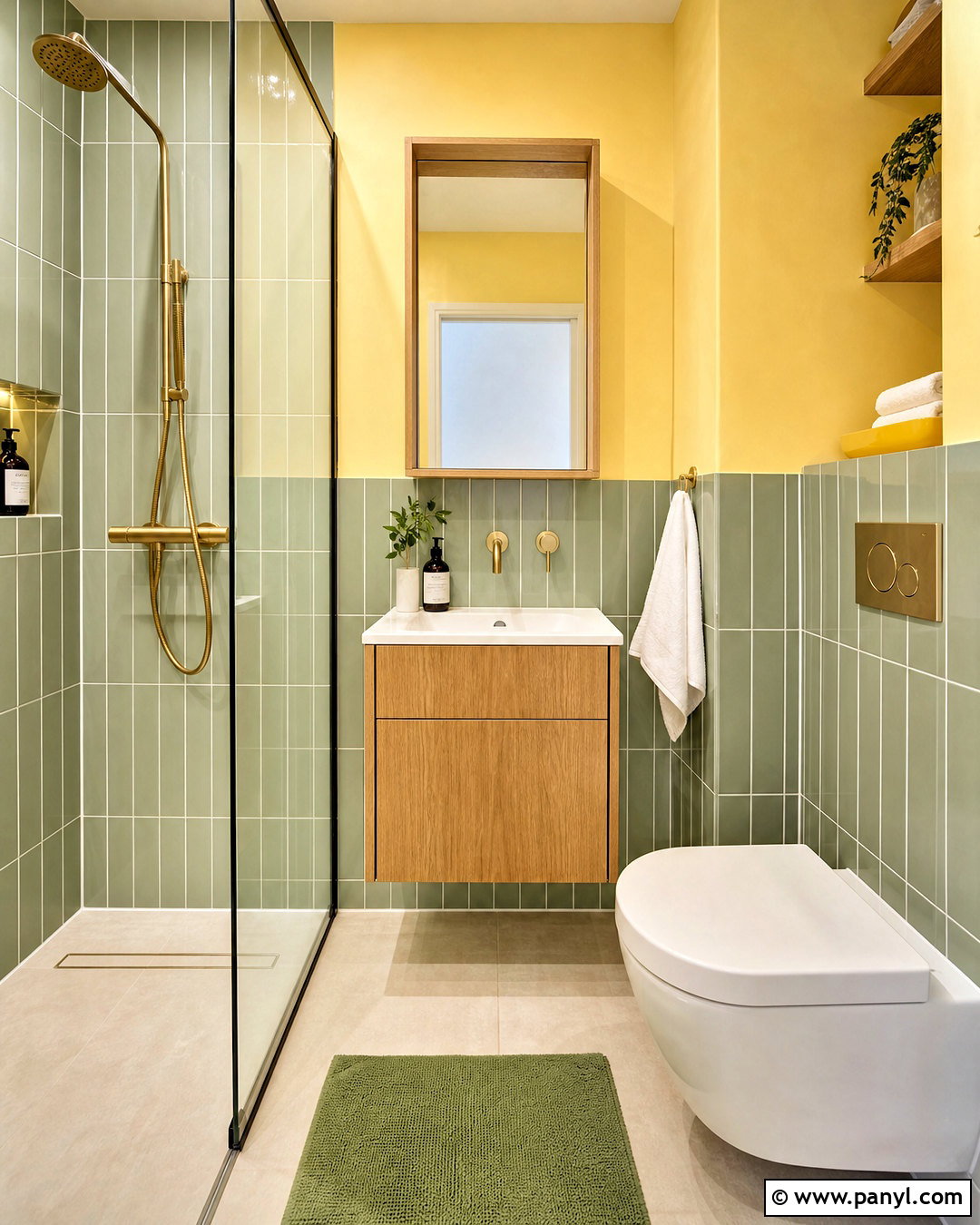Small Green And Yellow Bathroom - 20 green and yellow bathroom ideas