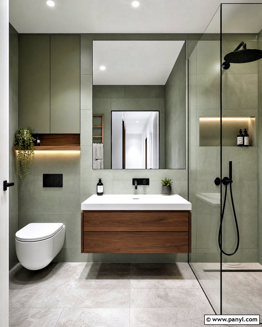 Small Green Modern Bathroom - 20 small green bathroom ideas