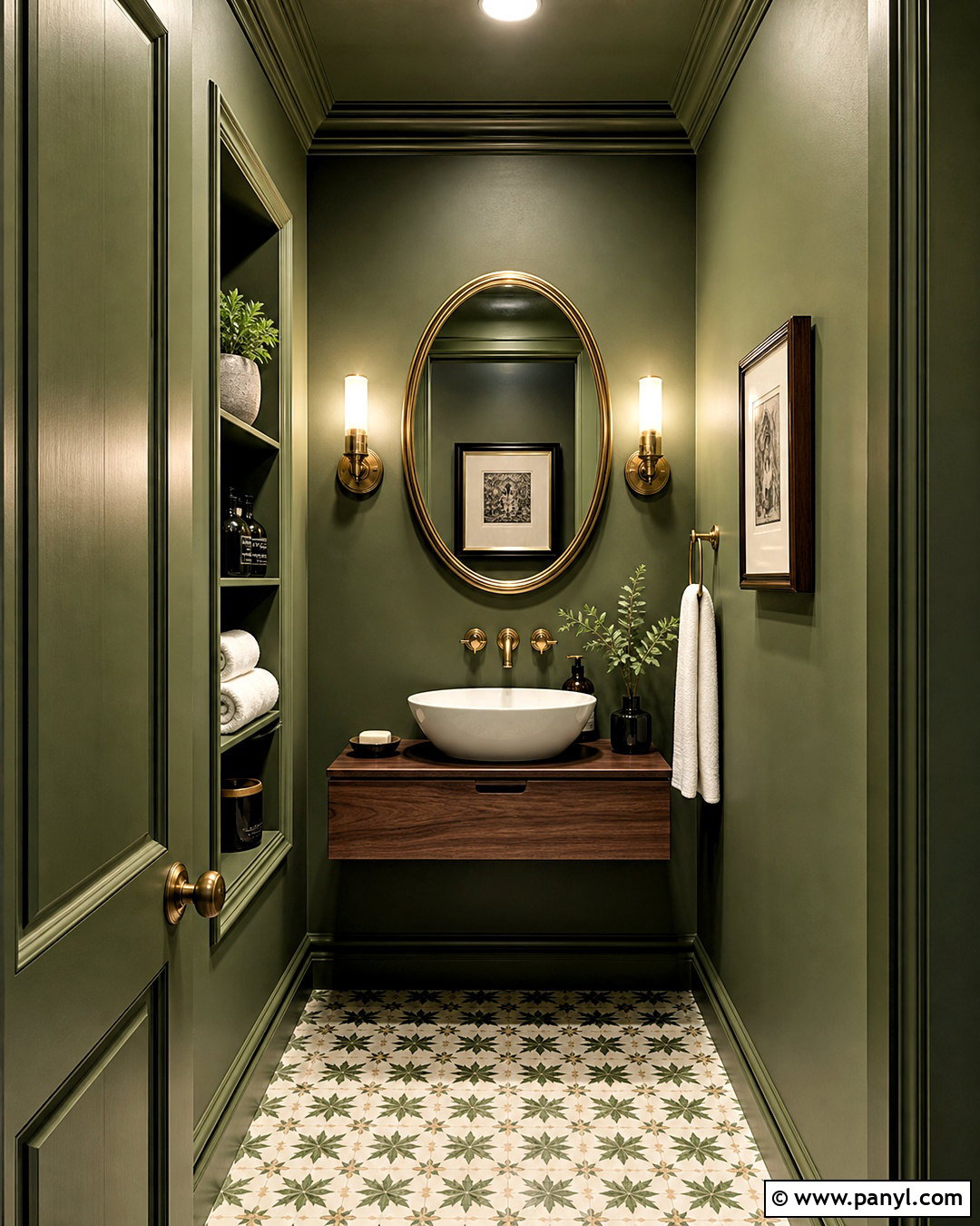 Small Green Powder Room - 20 small green bathroom ideas