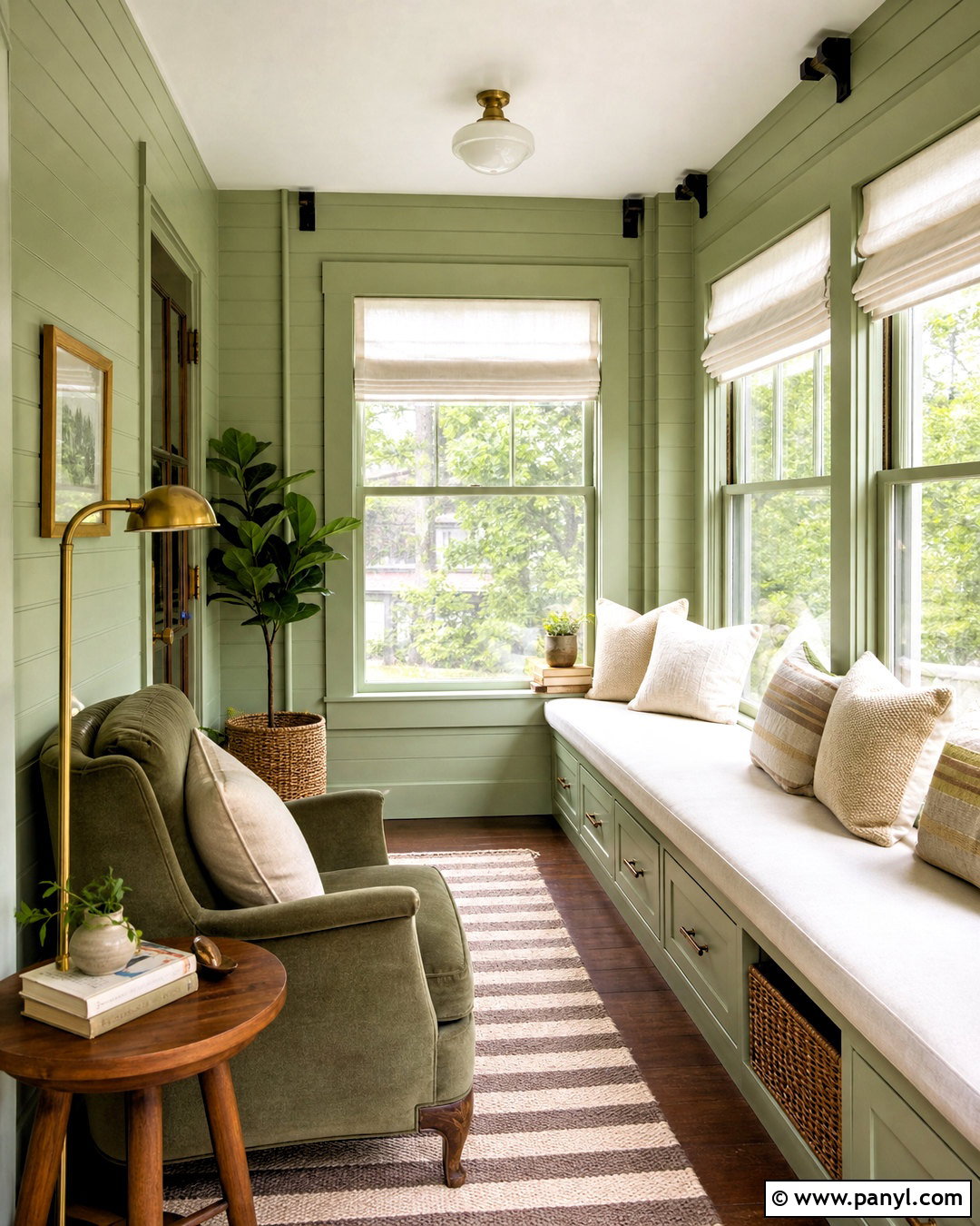 Small Green Sunroom Reading Nook - 20 green sunroom ideas