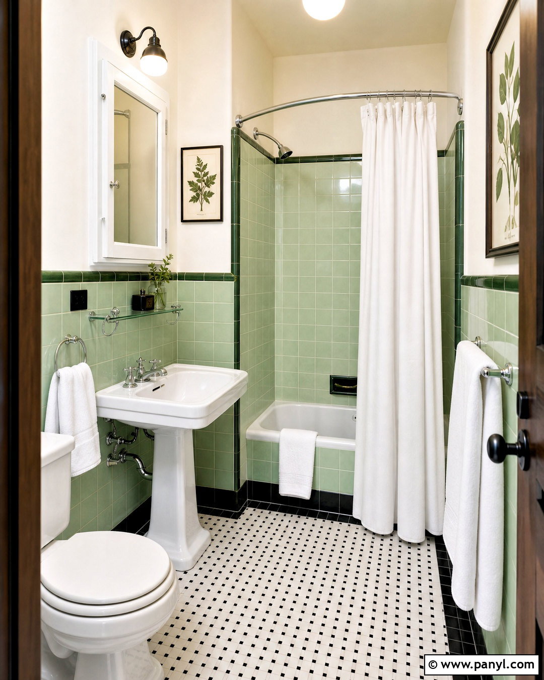 Small Green Vintage Bathroom - 20 small green bathroom ideas