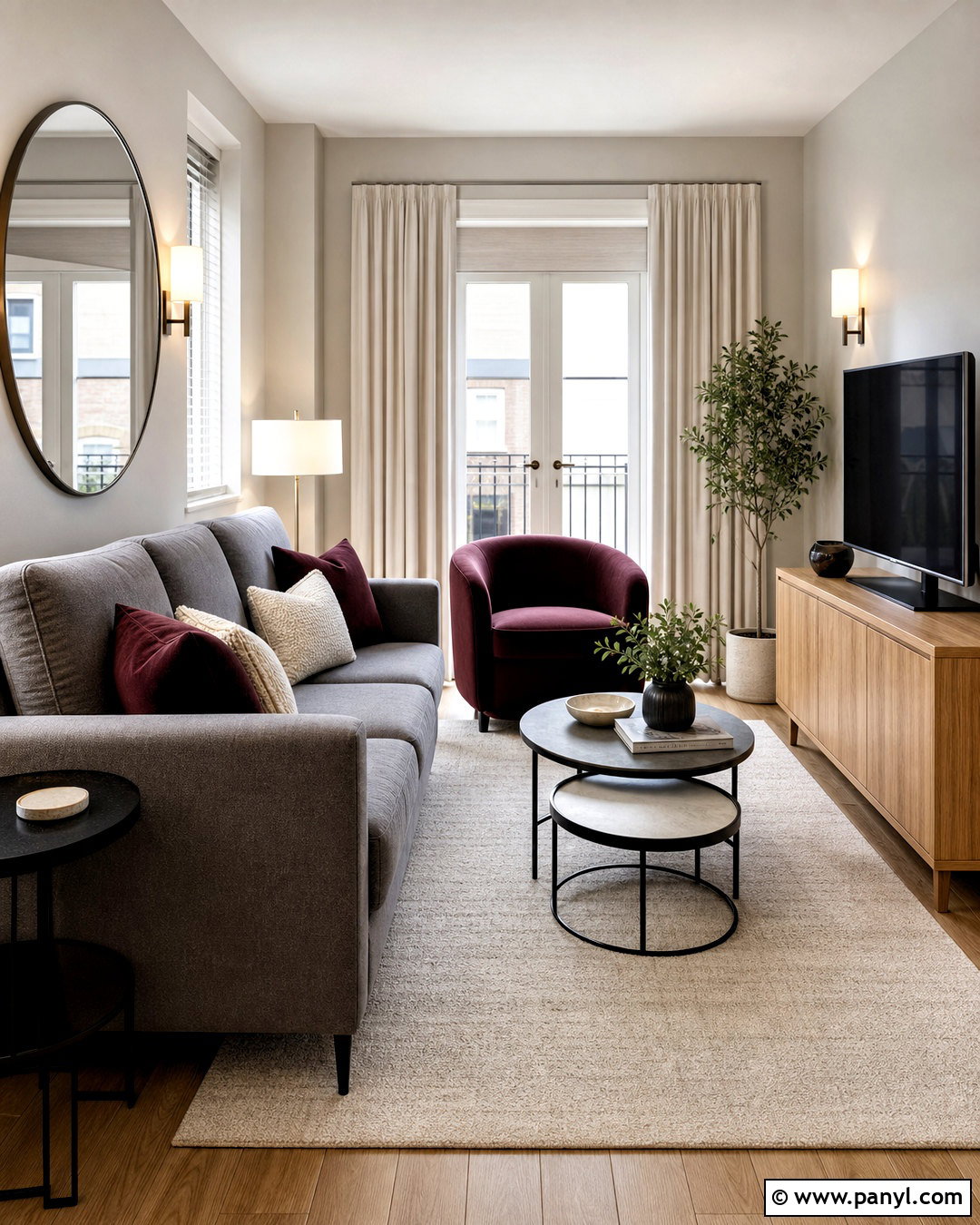 20 Grey and Burgundy Living Room Ideas for Luxe Cozy Style