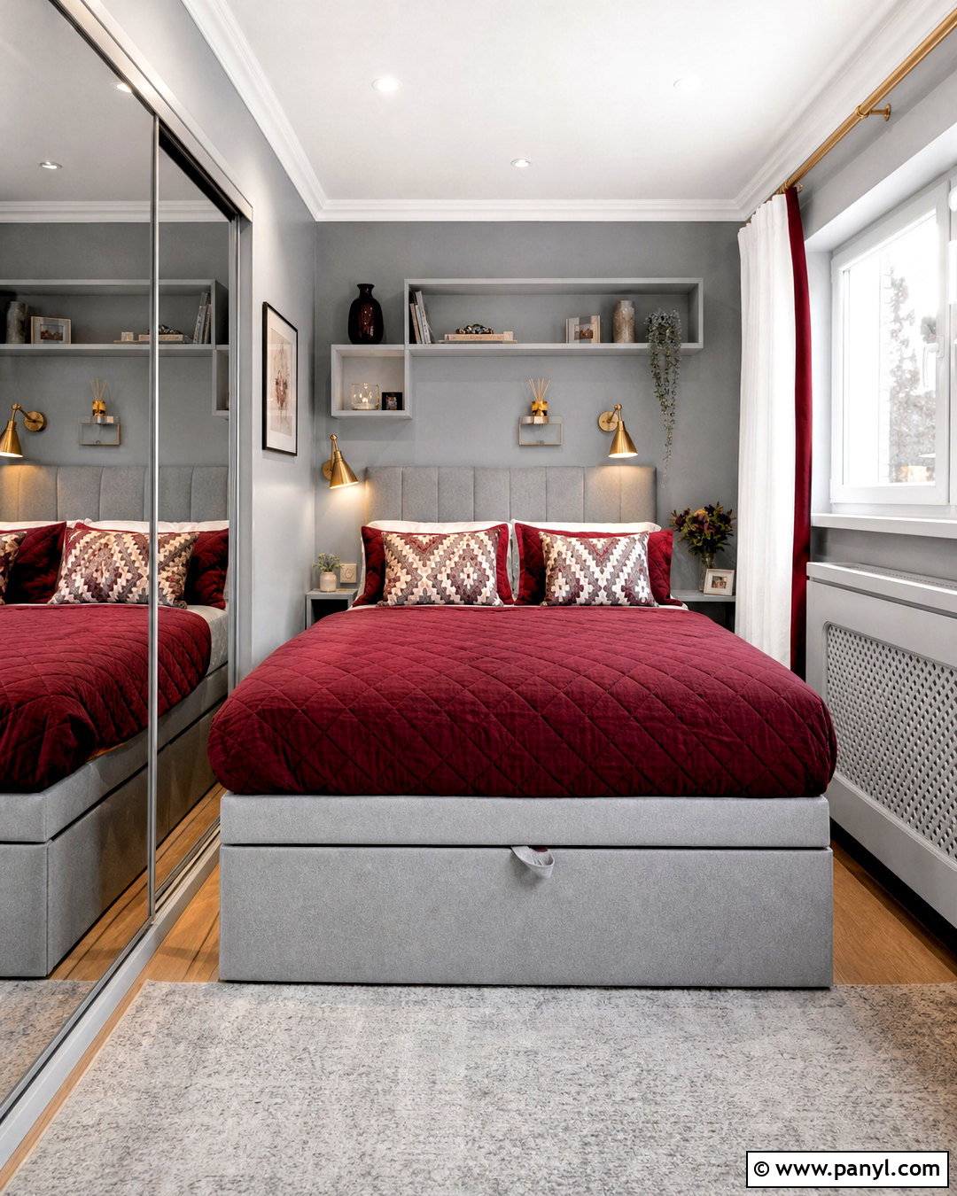Small Grey And Maroon Bedroom - 20 grey and maroon bedroom ideas