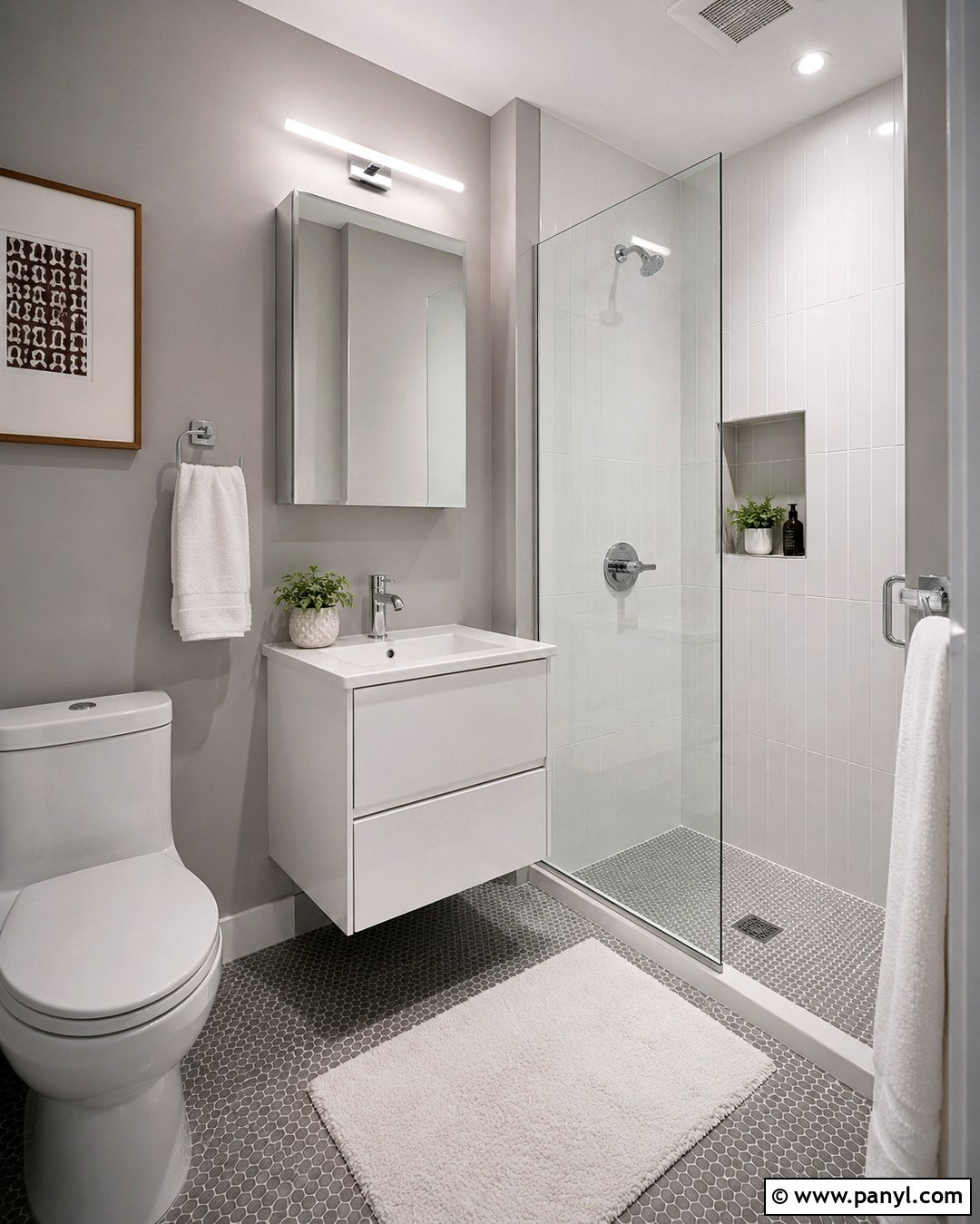 Small Grey Bathroom - 20 Bathrooms With Grey Walls
