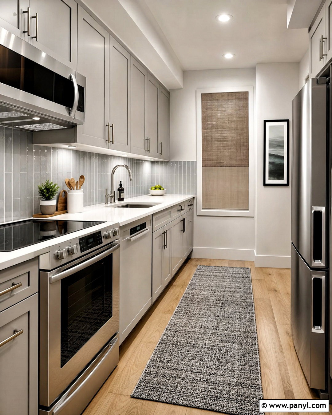 Small Grey Galley Kitchen - 20 grey kitchen inspiration ideas