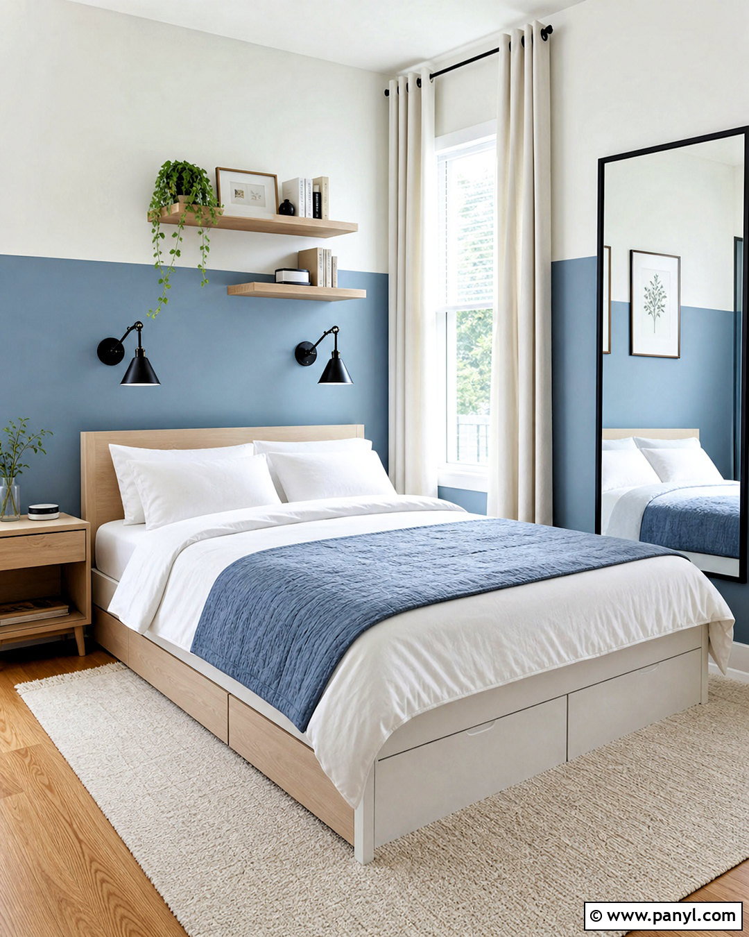 Small Half Painted Wall Bedroom - 20 half painted wall bedroom ideas