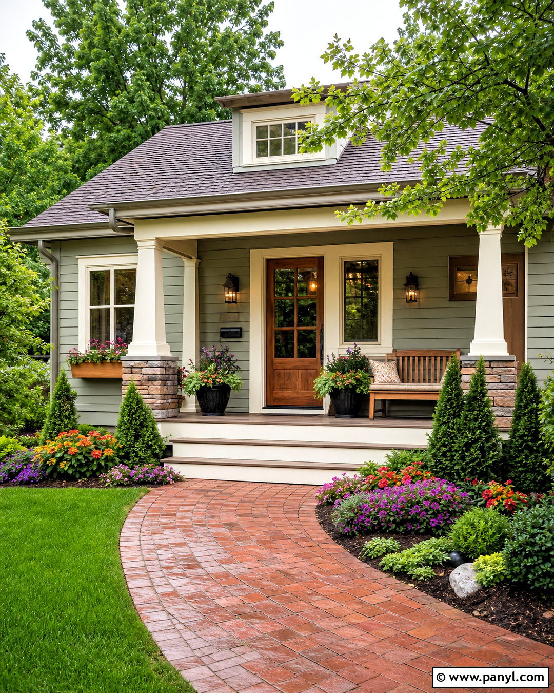 Small House Front With A Covered Porch - 20 house front design ideas