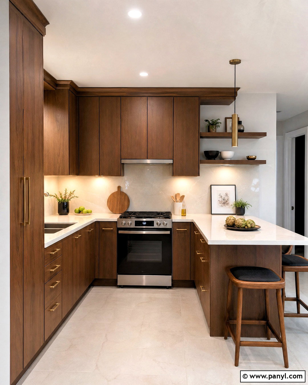 Small Kitchen With Brown Cabinets - 20 kitchen ideas brown cabinets