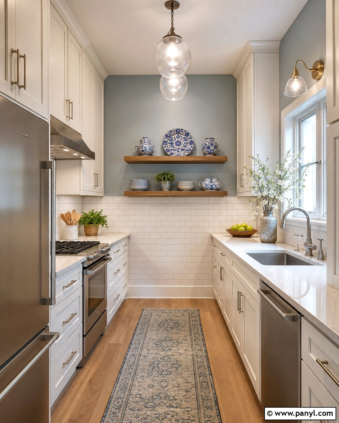 Small Kitchen With Light Blue Grey Walls - 20 Light Blue Grey Kitchen Walls