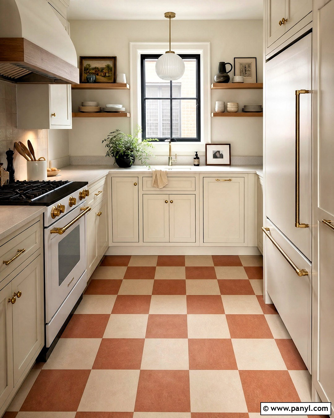 Small Kitchen With Patterned Floor - 20 small kitchen ideas