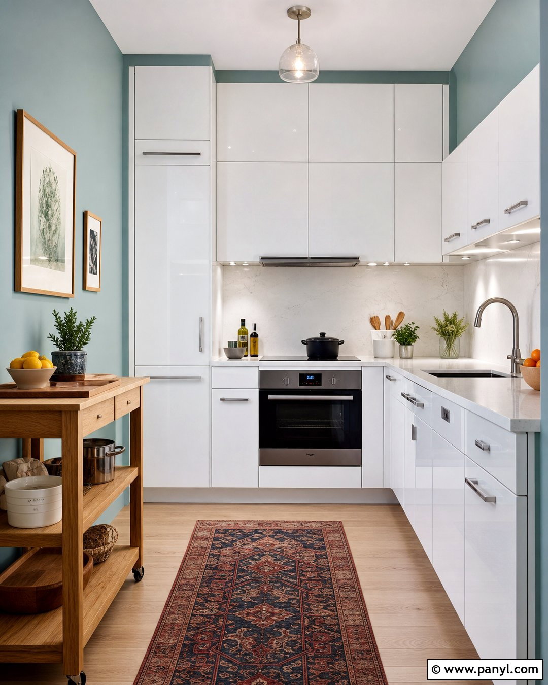 Small Kitchen With Teal Walls - 20 Modern Kitchen With Teal Walls