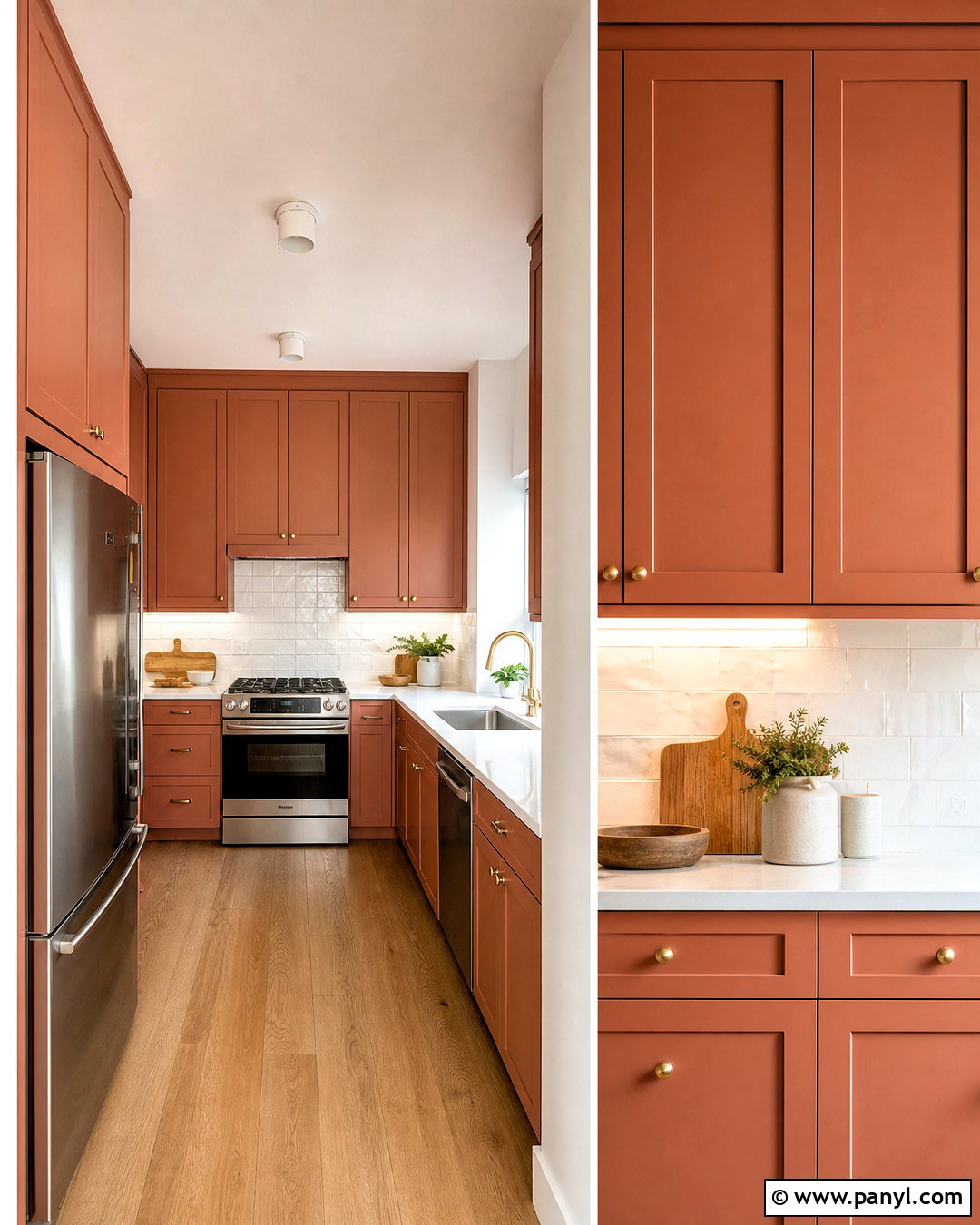 Small Kitchen With Terracotta Cabinets - 20 terracotta kitchen cabinets