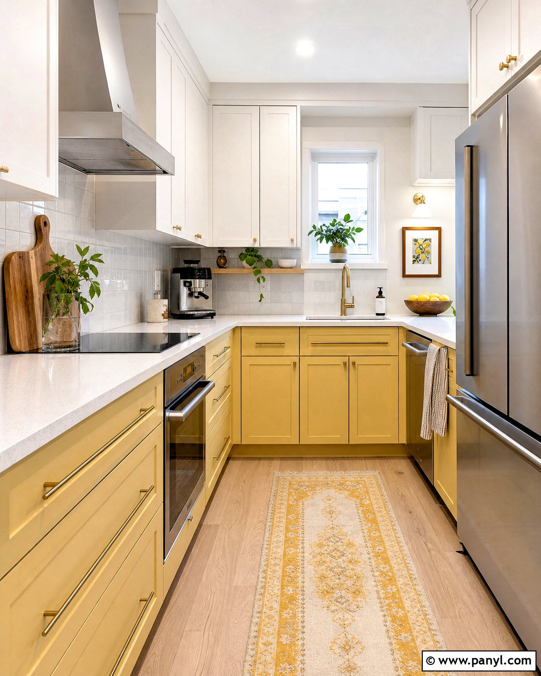 Small Kitchen With Yellow Lower Cabinets - 20 kitchen with yellow accents