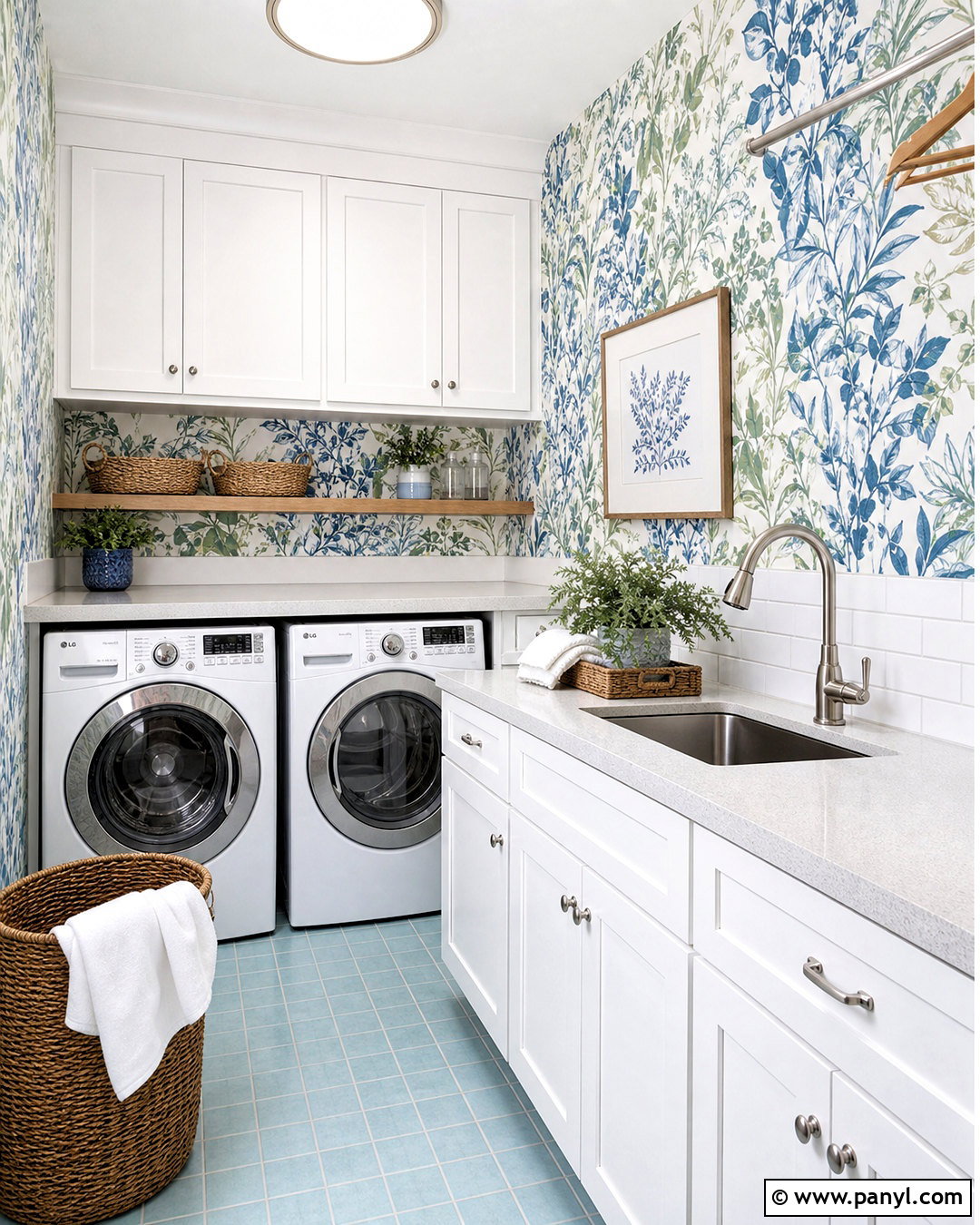 Small Laundry Room With Wallpaper - 20 laundry room ideas small space ideas