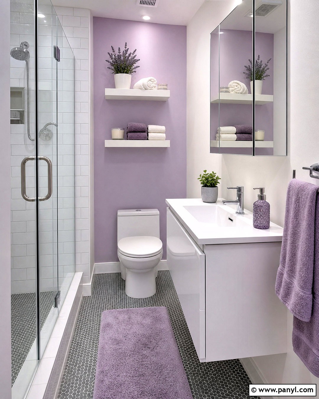 Small Lavender Bathroom - 20 lavender bathroom decor ideas
