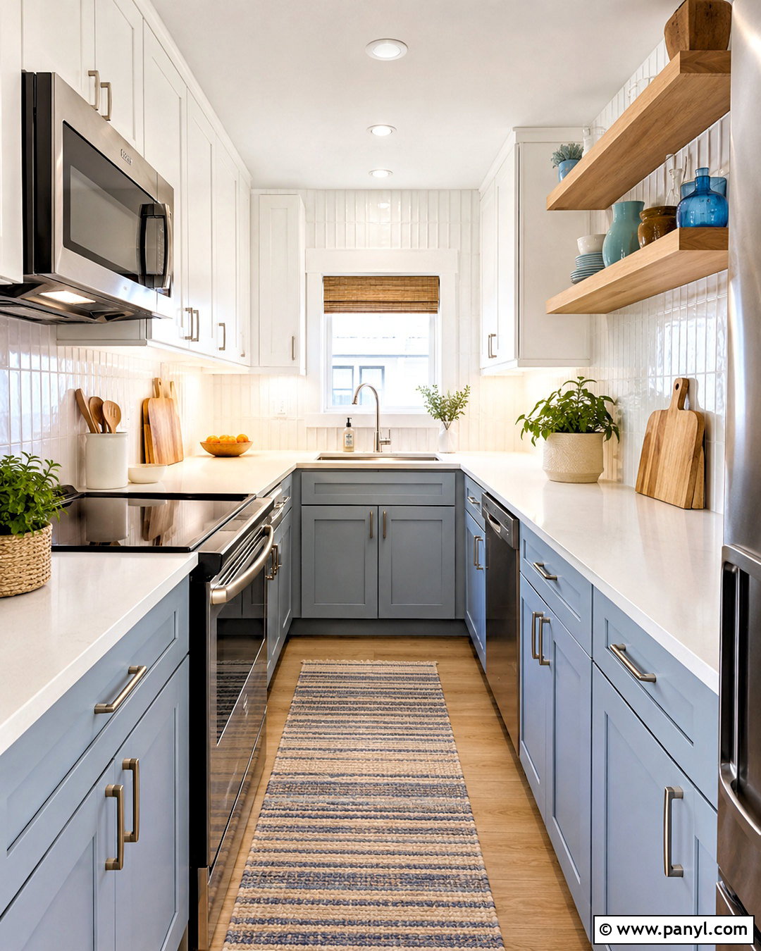 Small Light Blue And White Galley Kitchen - 20 light blue and white kitchen ideas