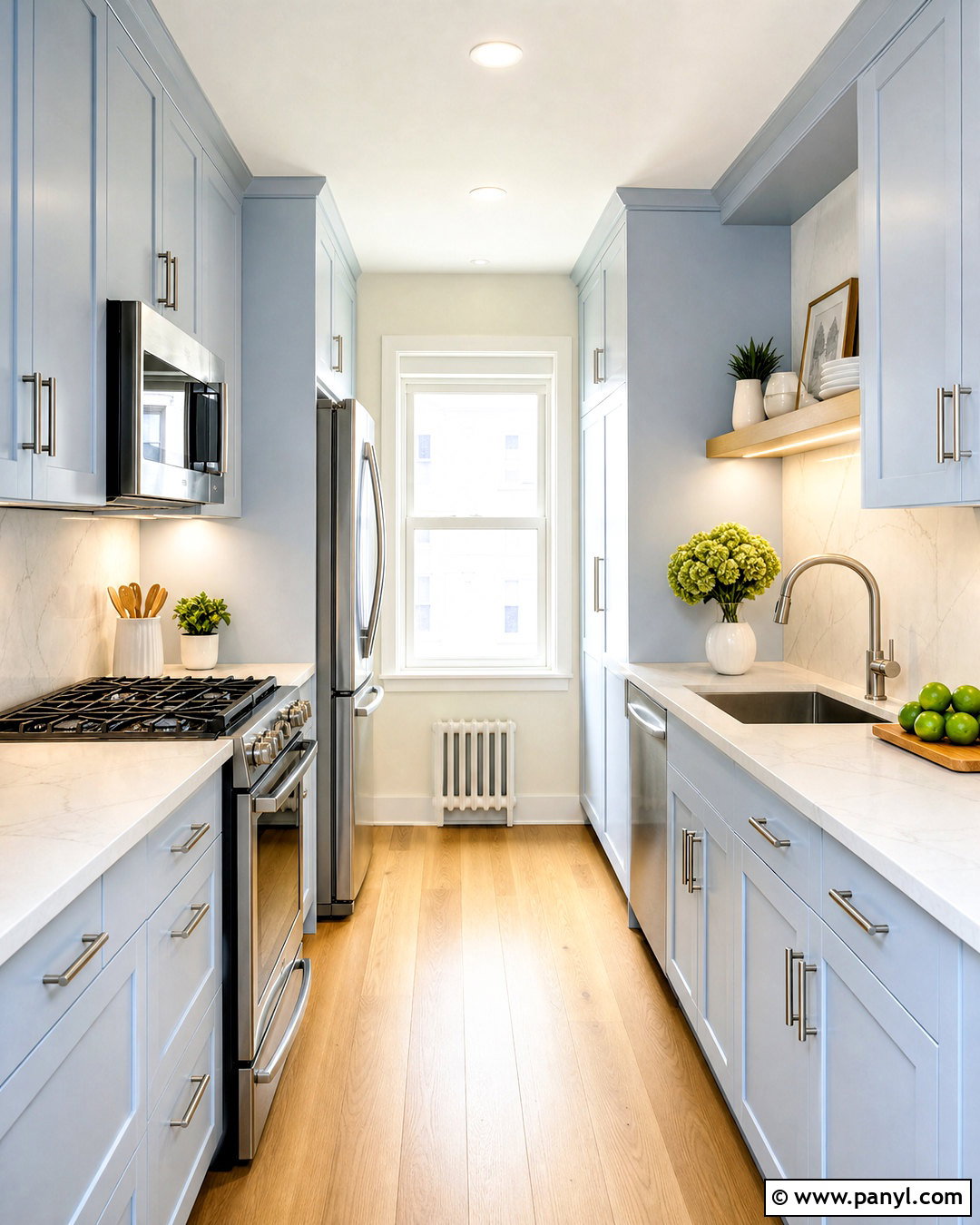 Small Light Blue Galley Kitchen - 20 light blue kitchen ideas