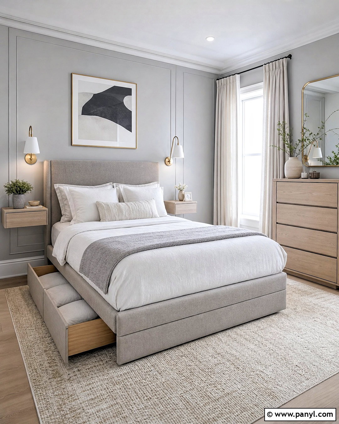 20 Light Gray Walls Bedroom Ideas for a Cozy, Calm Retreat