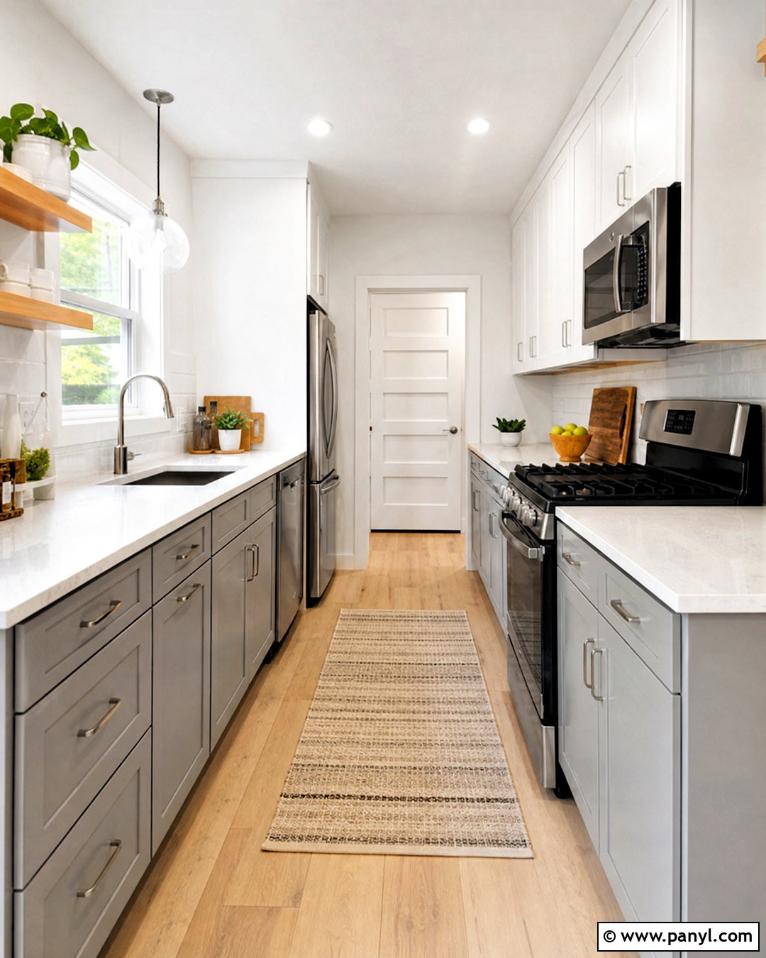 Small Light Grey And White Galley Kitchen - 20 light grey and white kitchen ideas