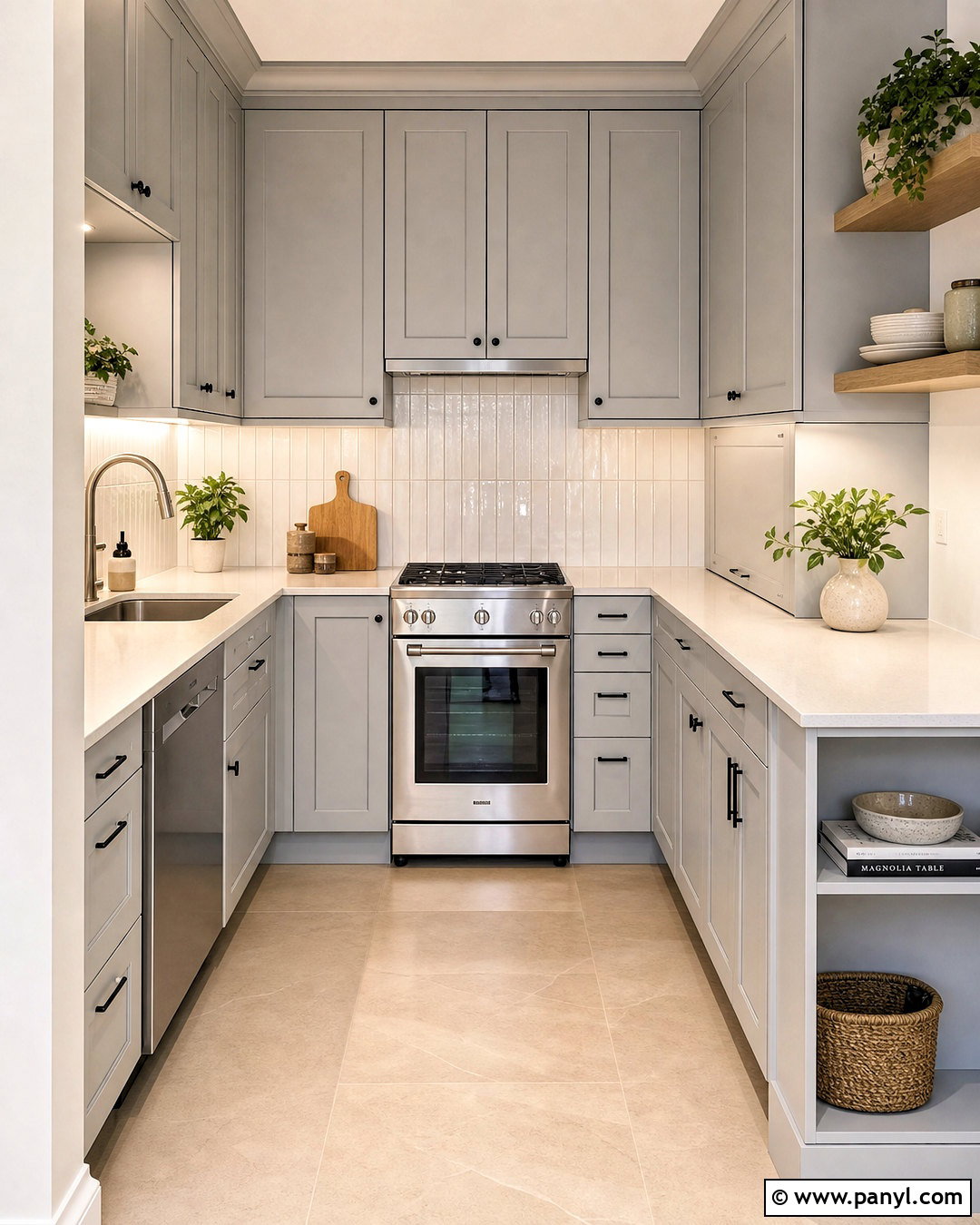 Small Light Grey Kitchen - 20 light grey kitchen ideas