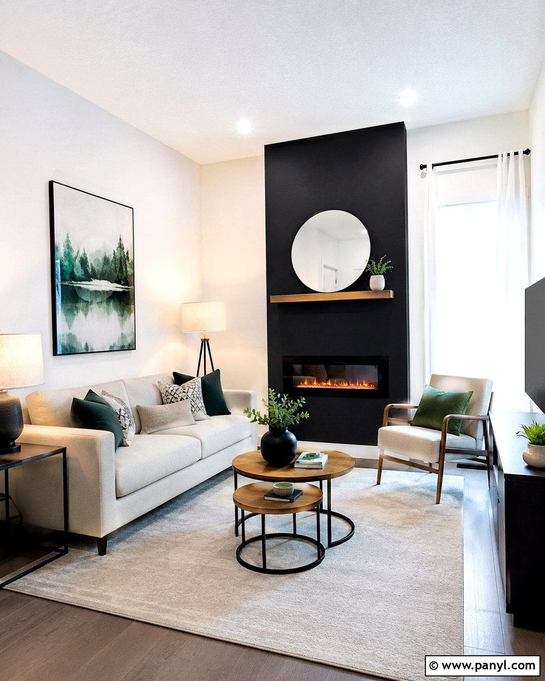 Small Living Room Black Fireplace Wall - 20 Black Accent Wall Living Room Fireplaces