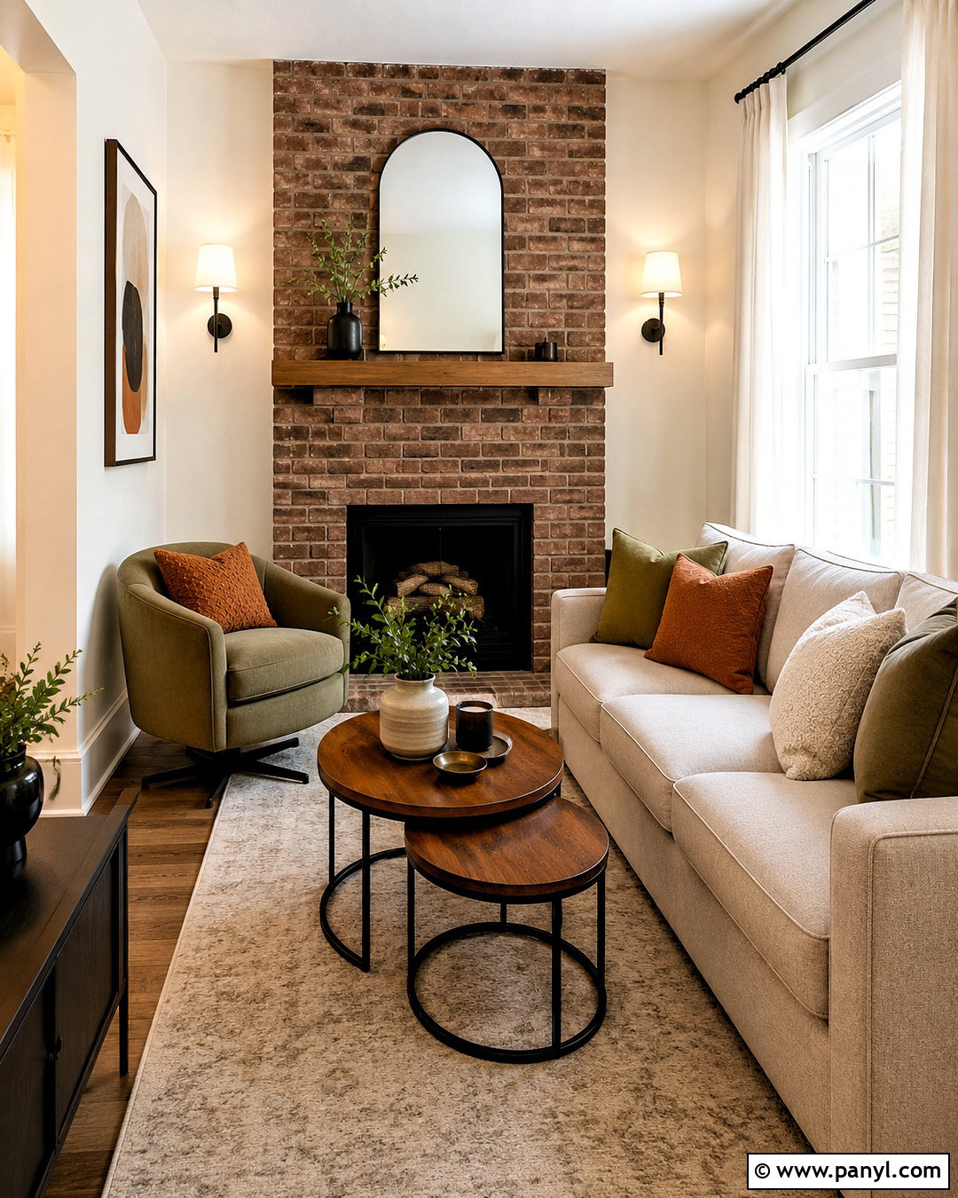 Small Living Room Brown Brick Fireplace - 20 brown brick fireplace ideas