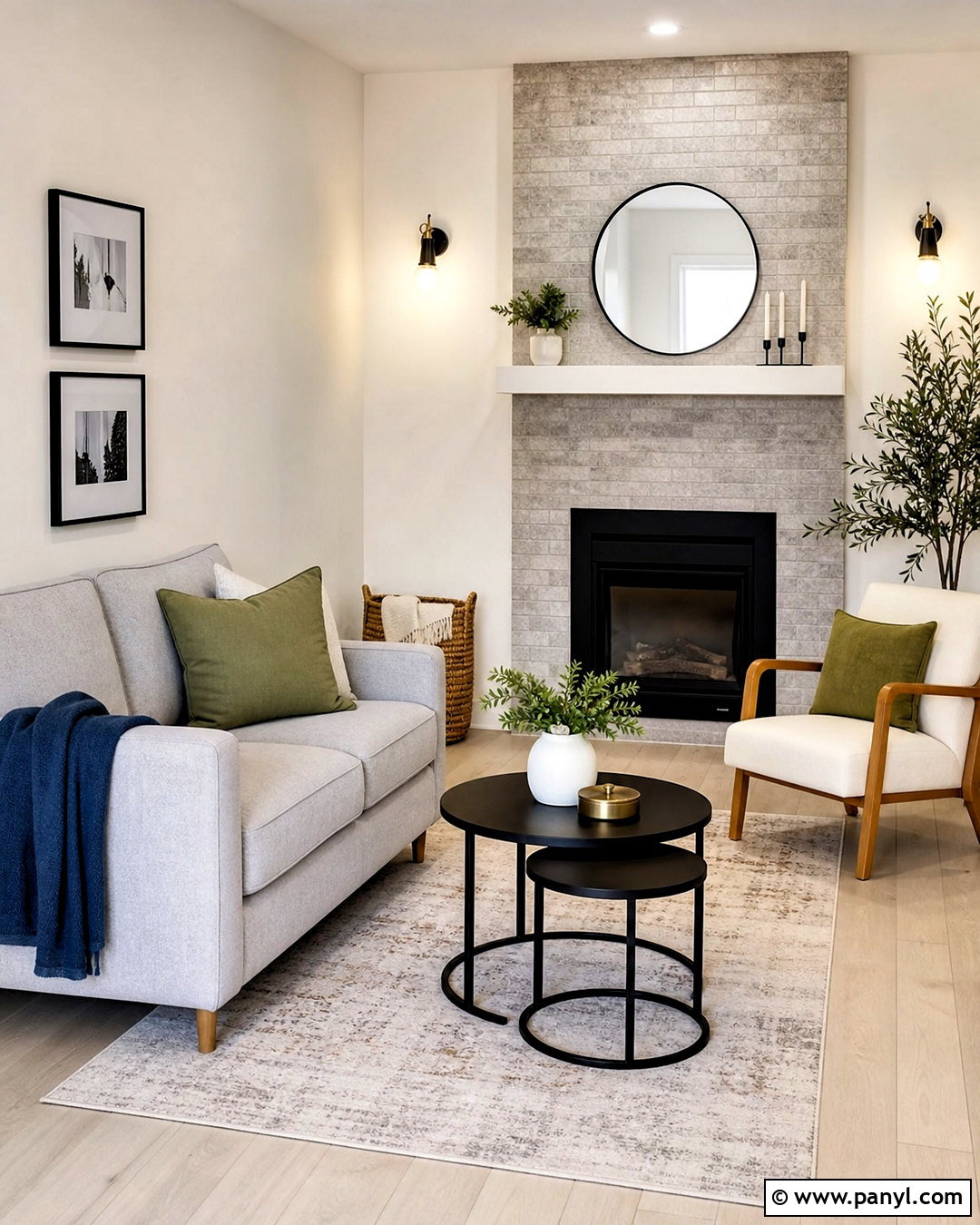 Small Living Room Grey Brick Fireplace - 20 grey brick fireplace ideas