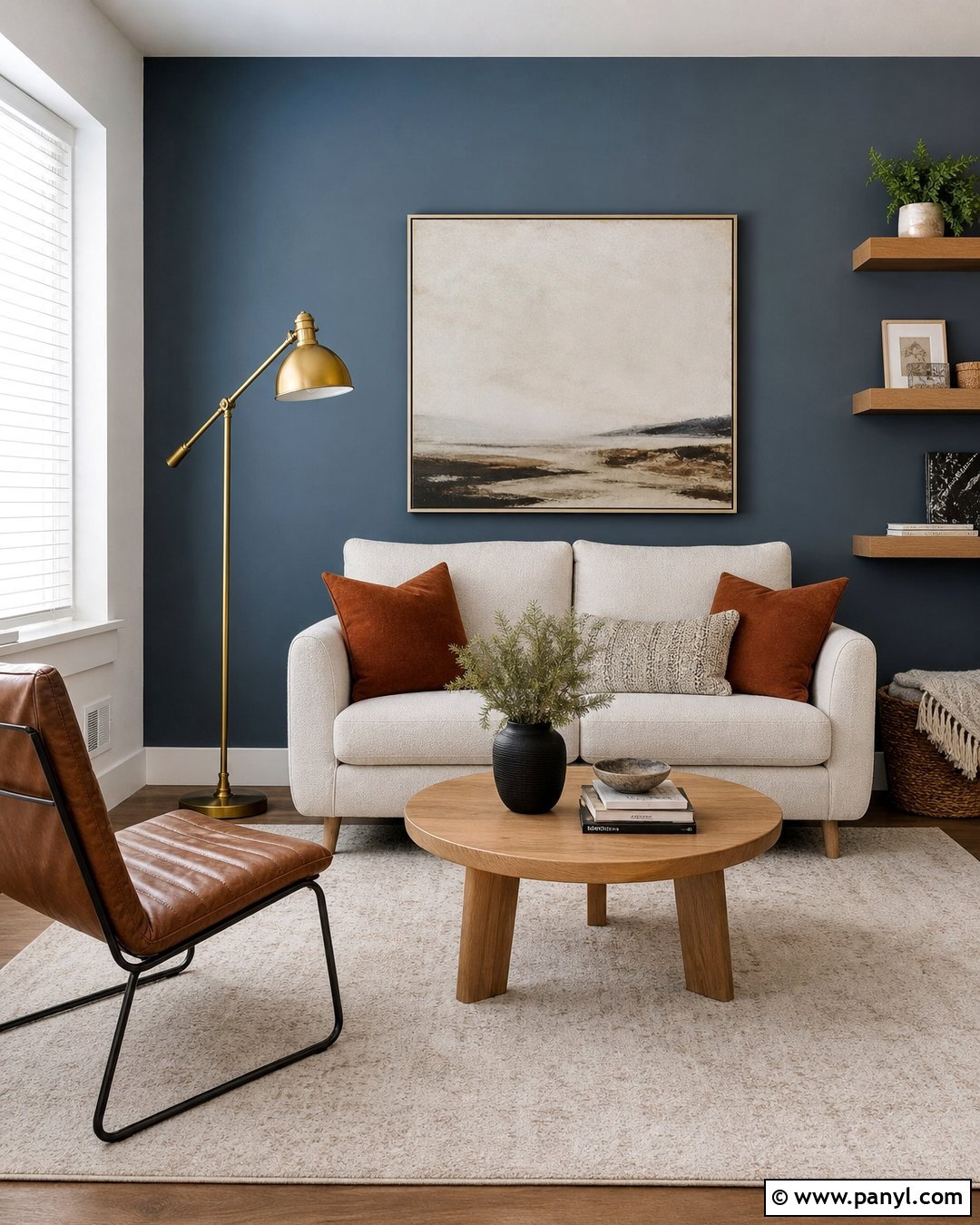 Small Living Room Slate Blue Accent Wall - 25 Slate Blue Accent Wall Ideas