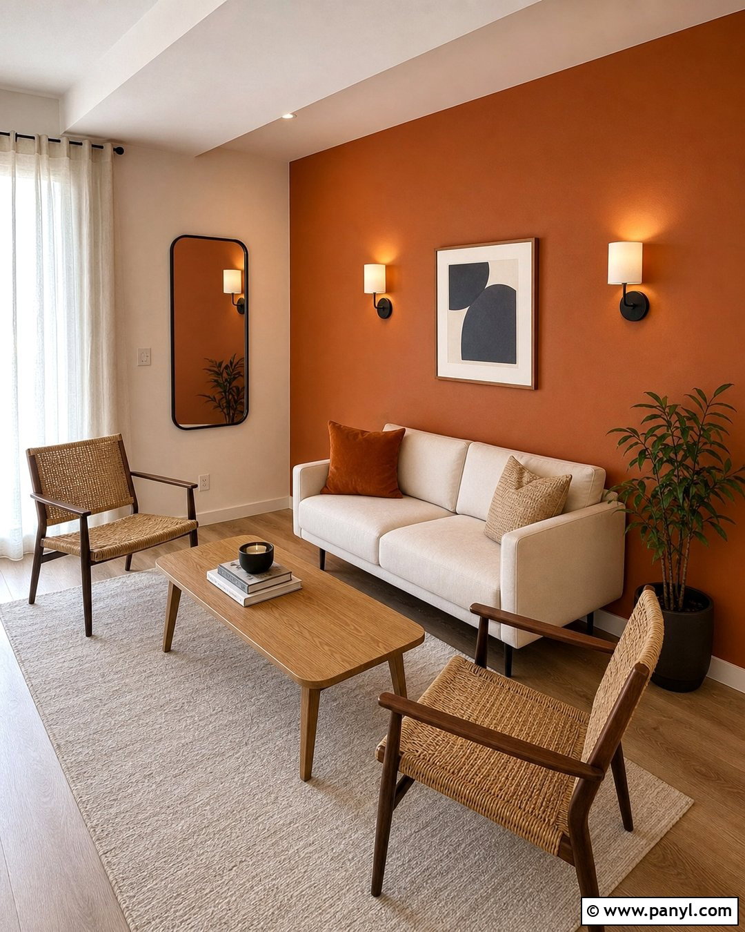 Small Living Room With Burnt Orange Walls - 35 burnt orange walls