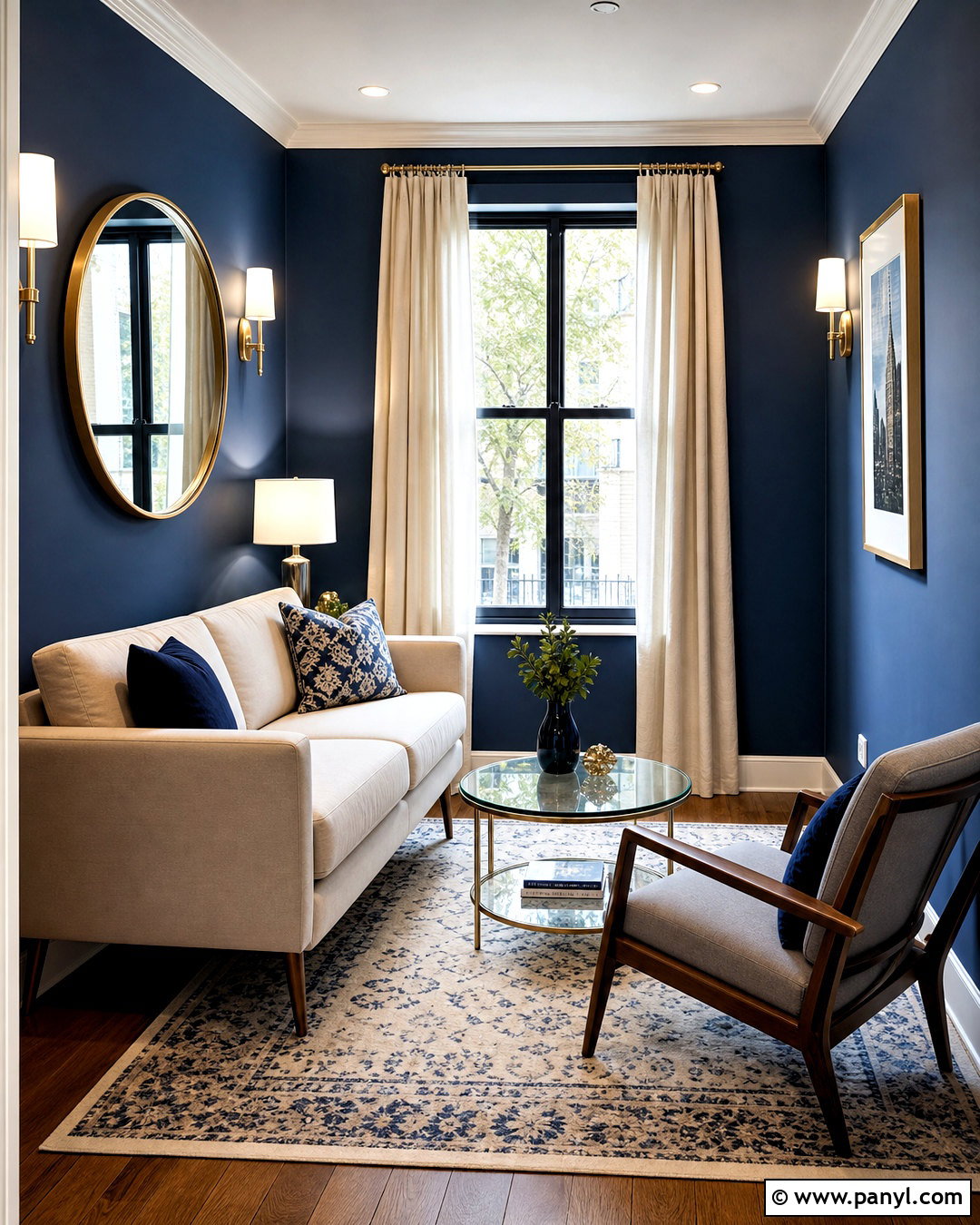 Small Living Room With Dark Blue Walls - 20 dark blue walls living room ideas