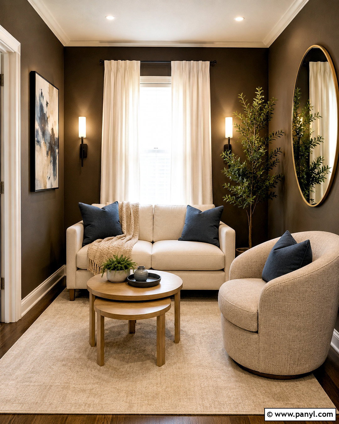 Small Living Room With Dark Brown Walls - 40 Dark Brown Walls