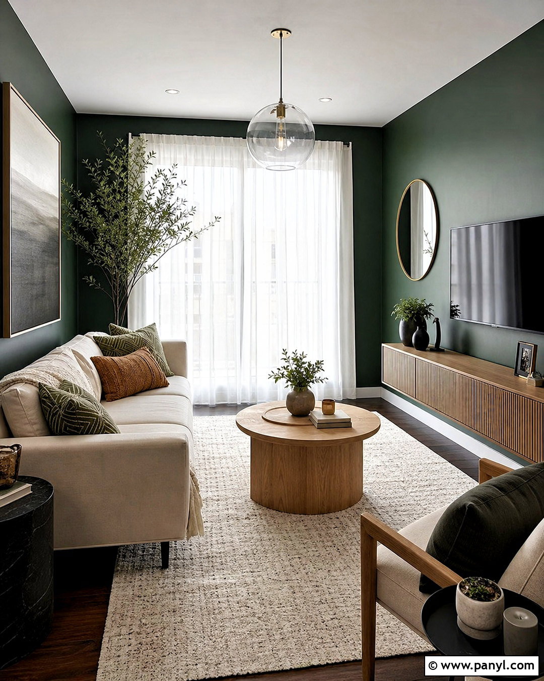 Small Living Room With Dark Green Walls - 20 dark green walls living room ideas