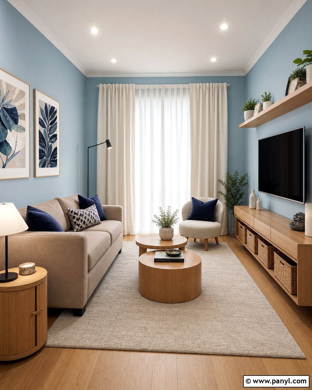 Small Living Room With Light Blue Walls - 50 light blue walls