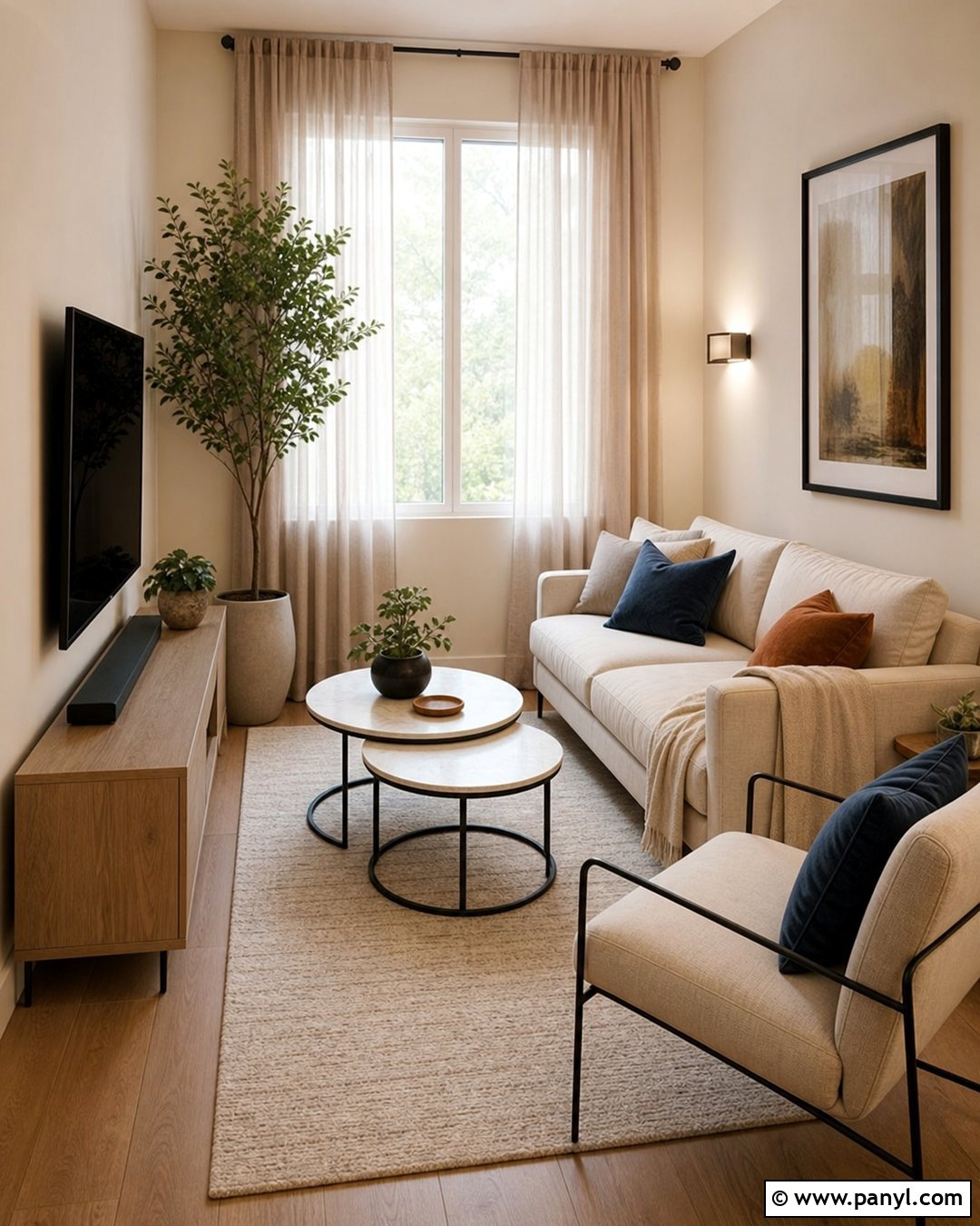 Small Living Room With Vanilla Latte Walls - 50 Vanilla Latte Color Wall Ideas