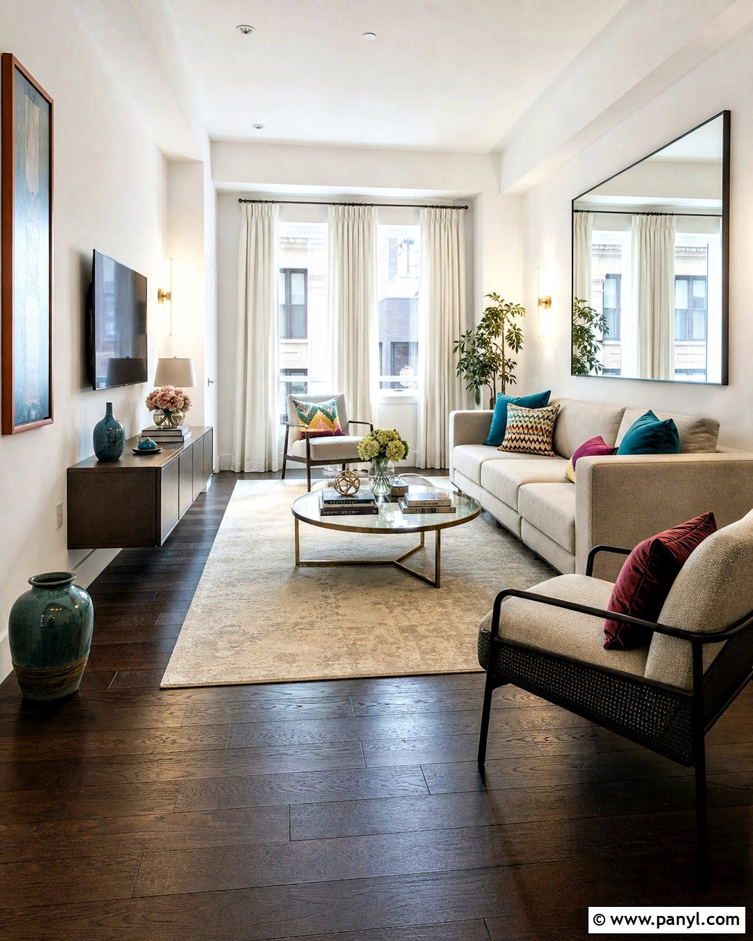 Small Living Room With White Walls And Dark Floors - 20 white walls dark floors living room ideas