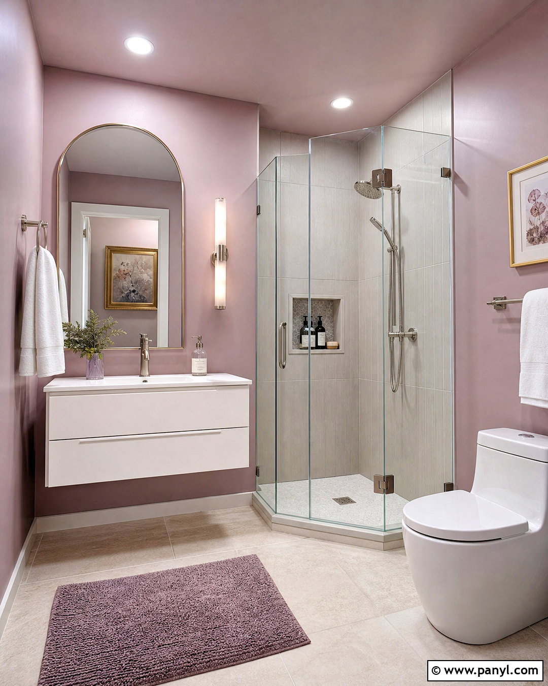 Small Mauve Bathroom - 20 mauve bathroom ideas