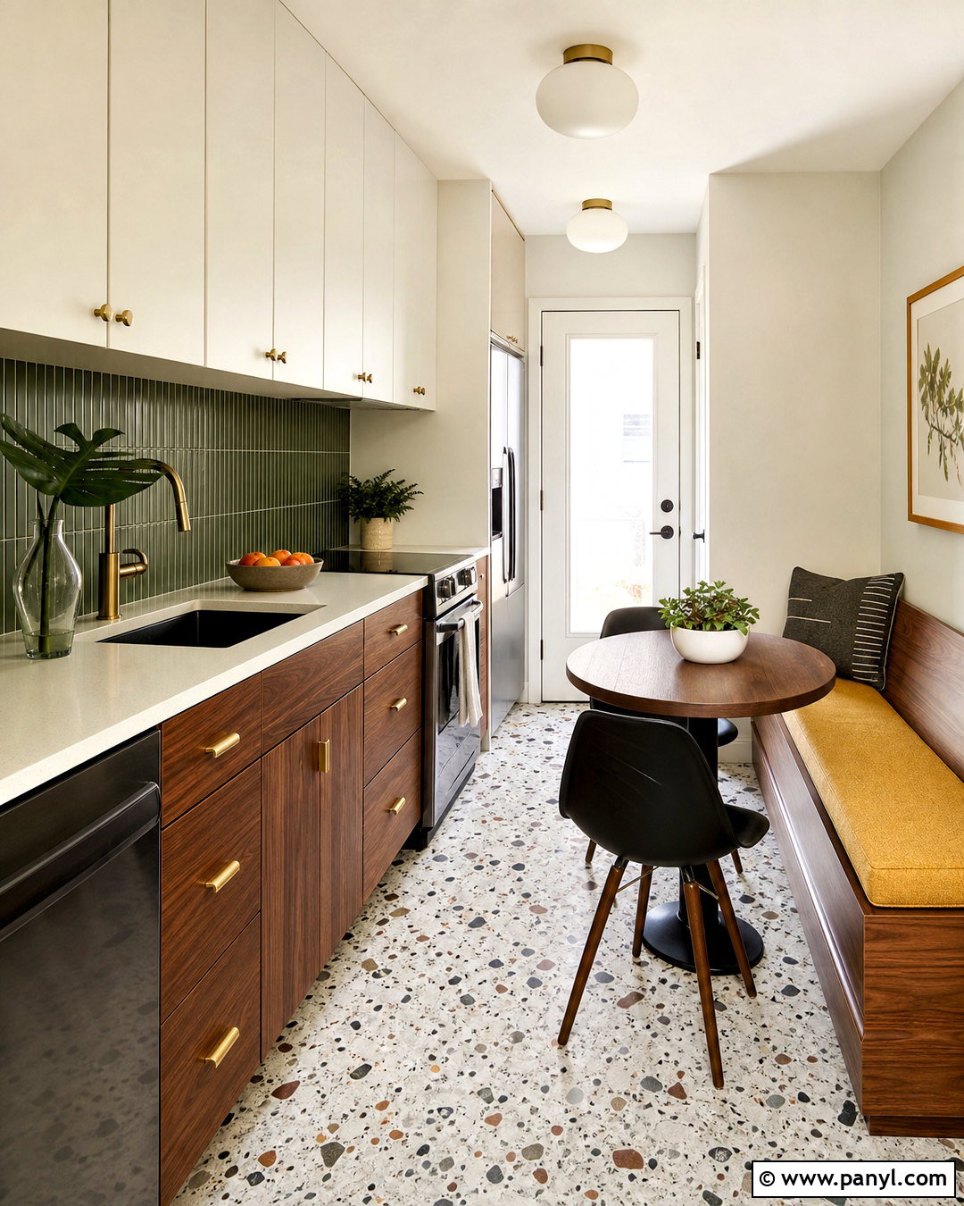 Small Midcentury Modern Kitchen - 20 small kitchen remodel ideas