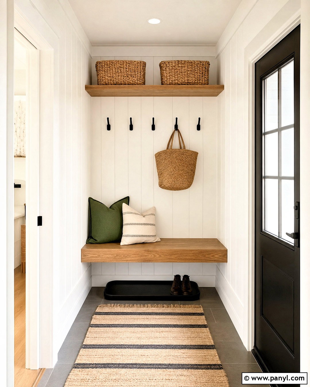 Small Mudroom With Wall-Mounted Storage - 20 small mudroom ideas