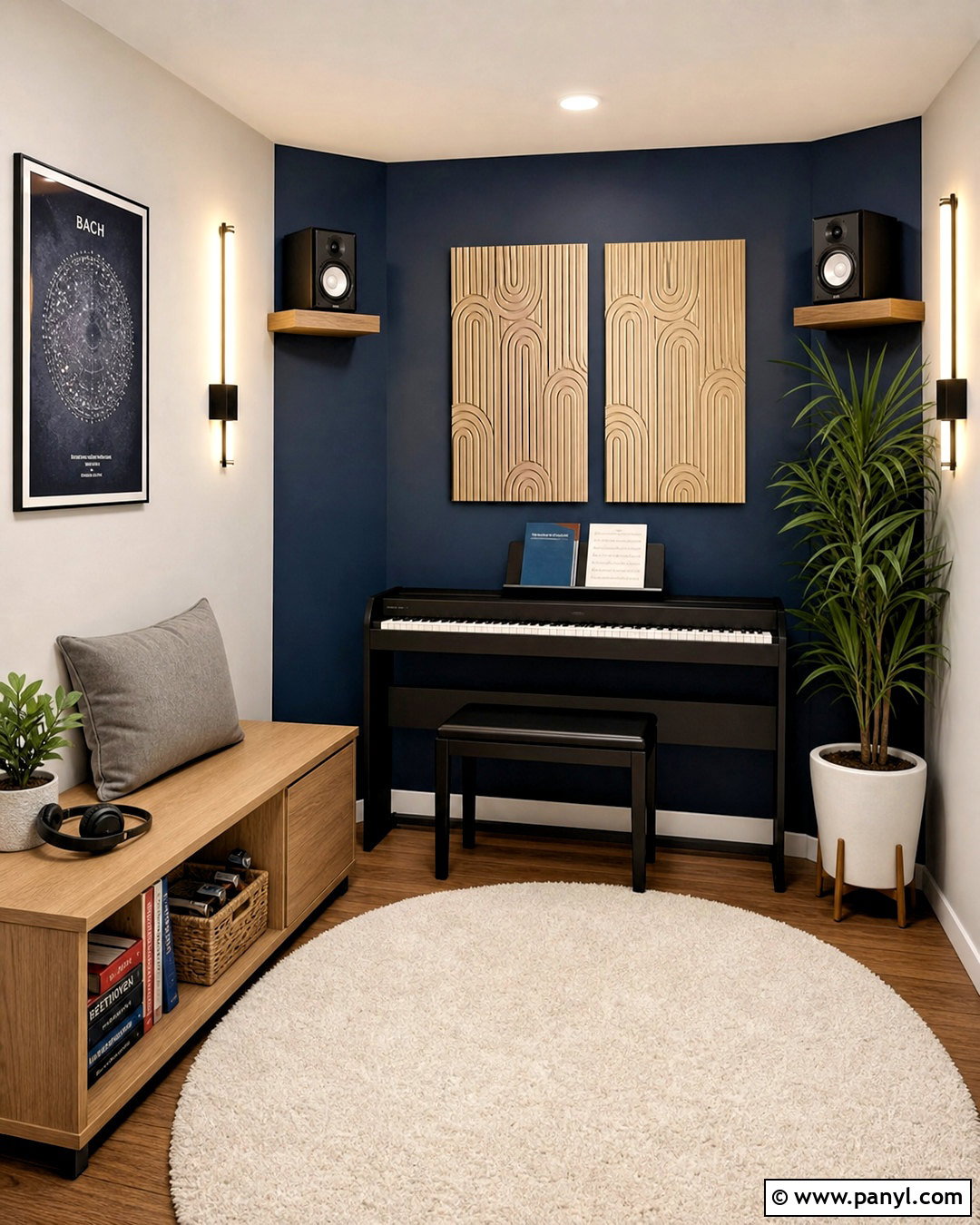 Small Music Room With A Corner Keyboard - 20 small music room ideas home ideas