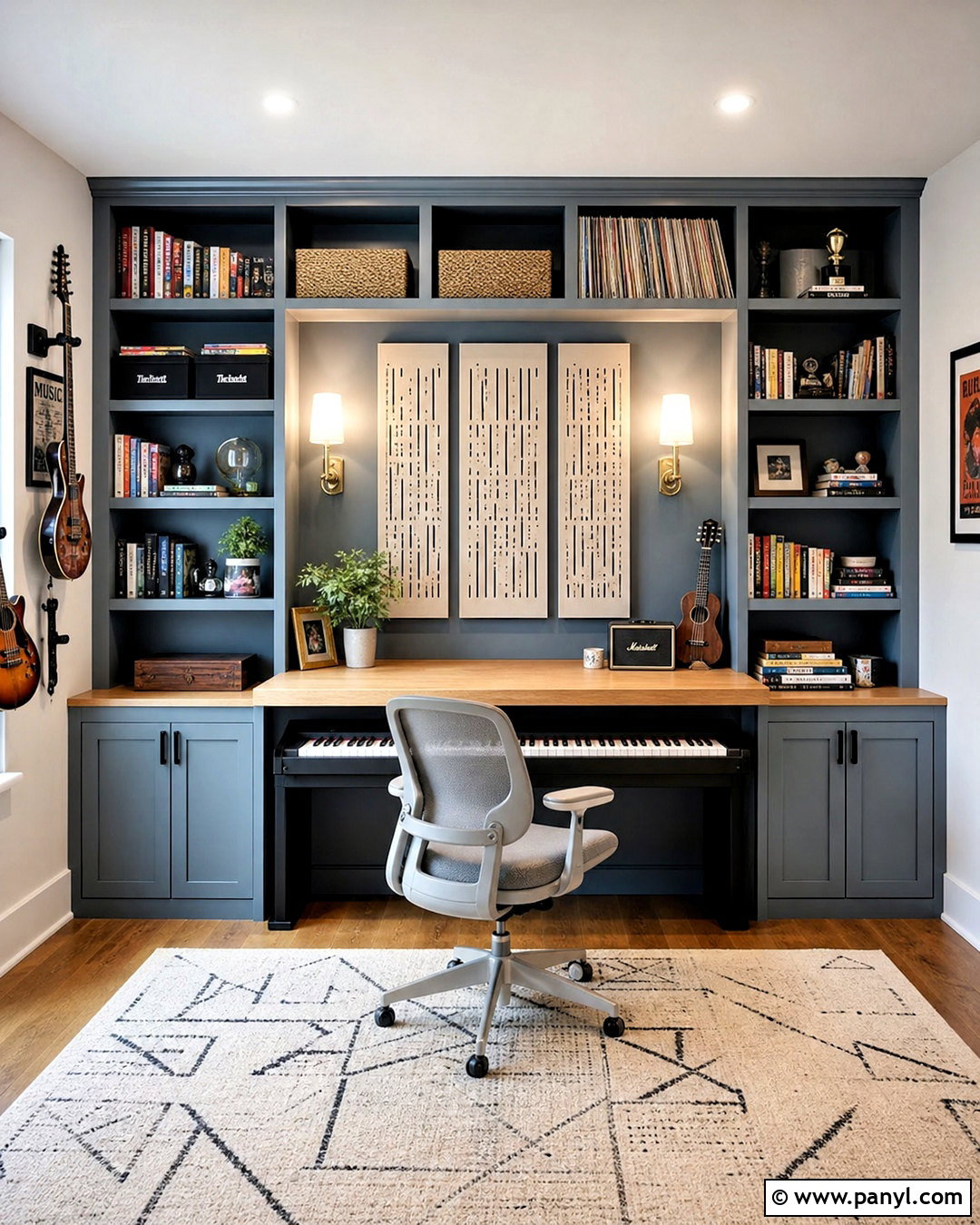 Small Music Room With Built-In Shelves - 20 small music room ideas home ideas