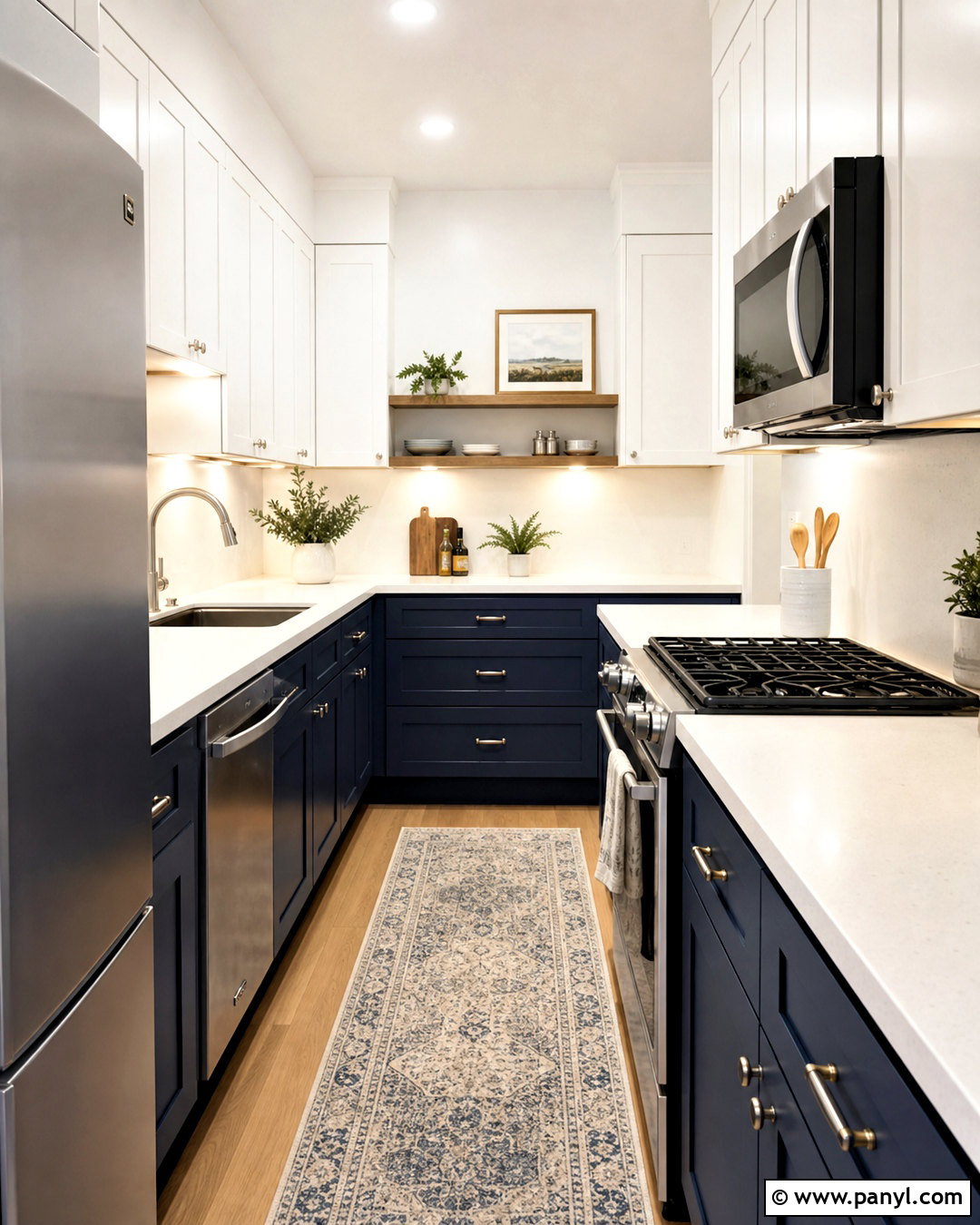 Small Navy Blue And White Kitchen - 20 navy blue and white kitchen ideas