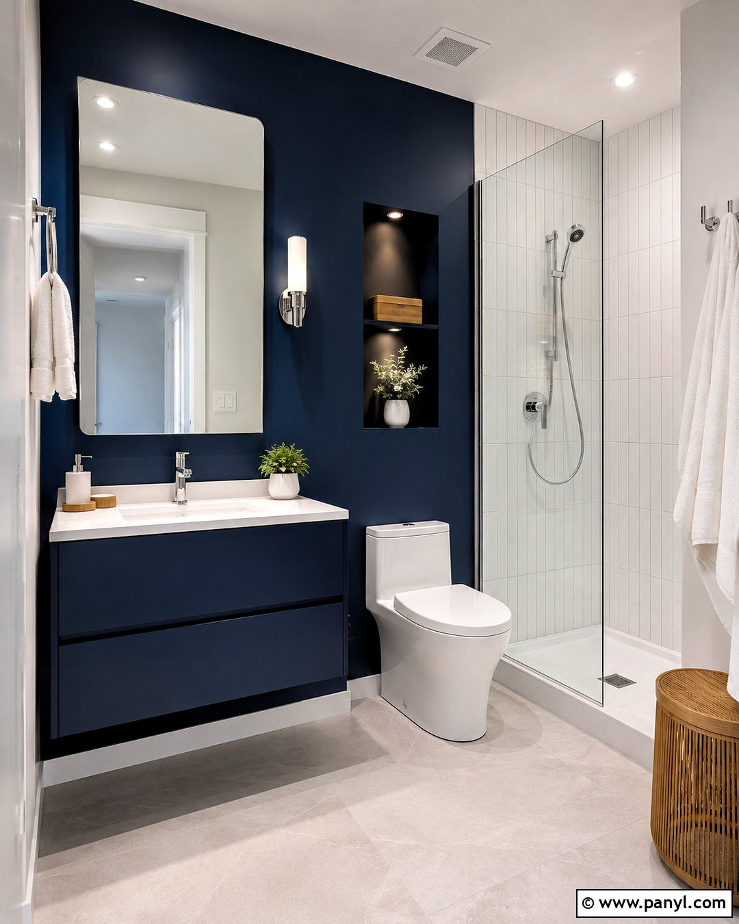 Small Navy Blue Bathroom - 20 navy blue bathroom ideas