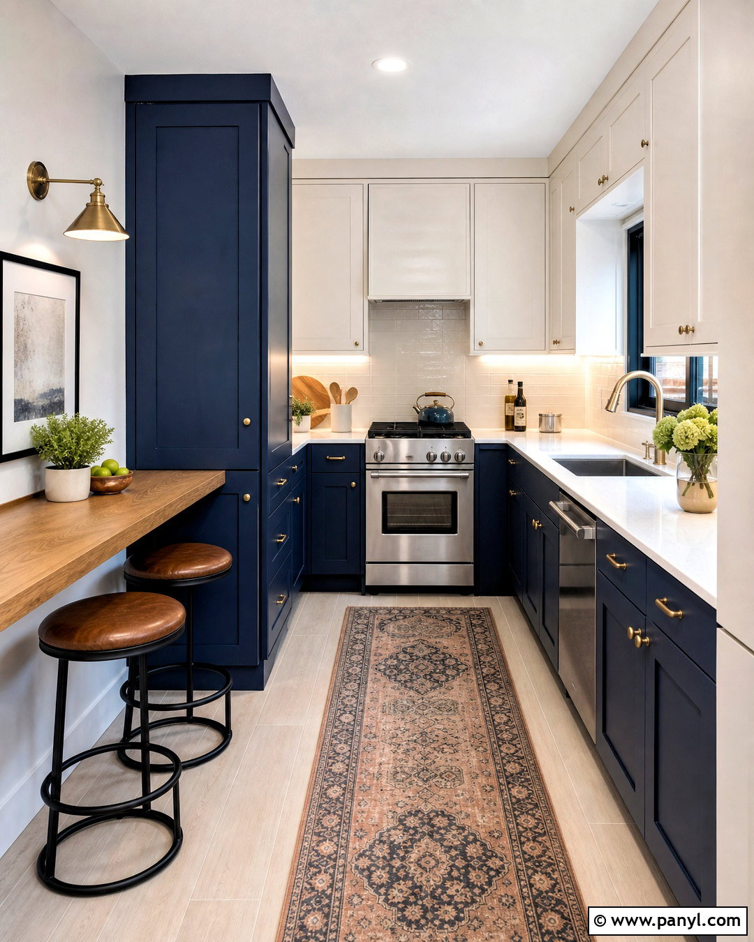 Small Navy Blue Kitchen - 20 navy blue kitchen ideas